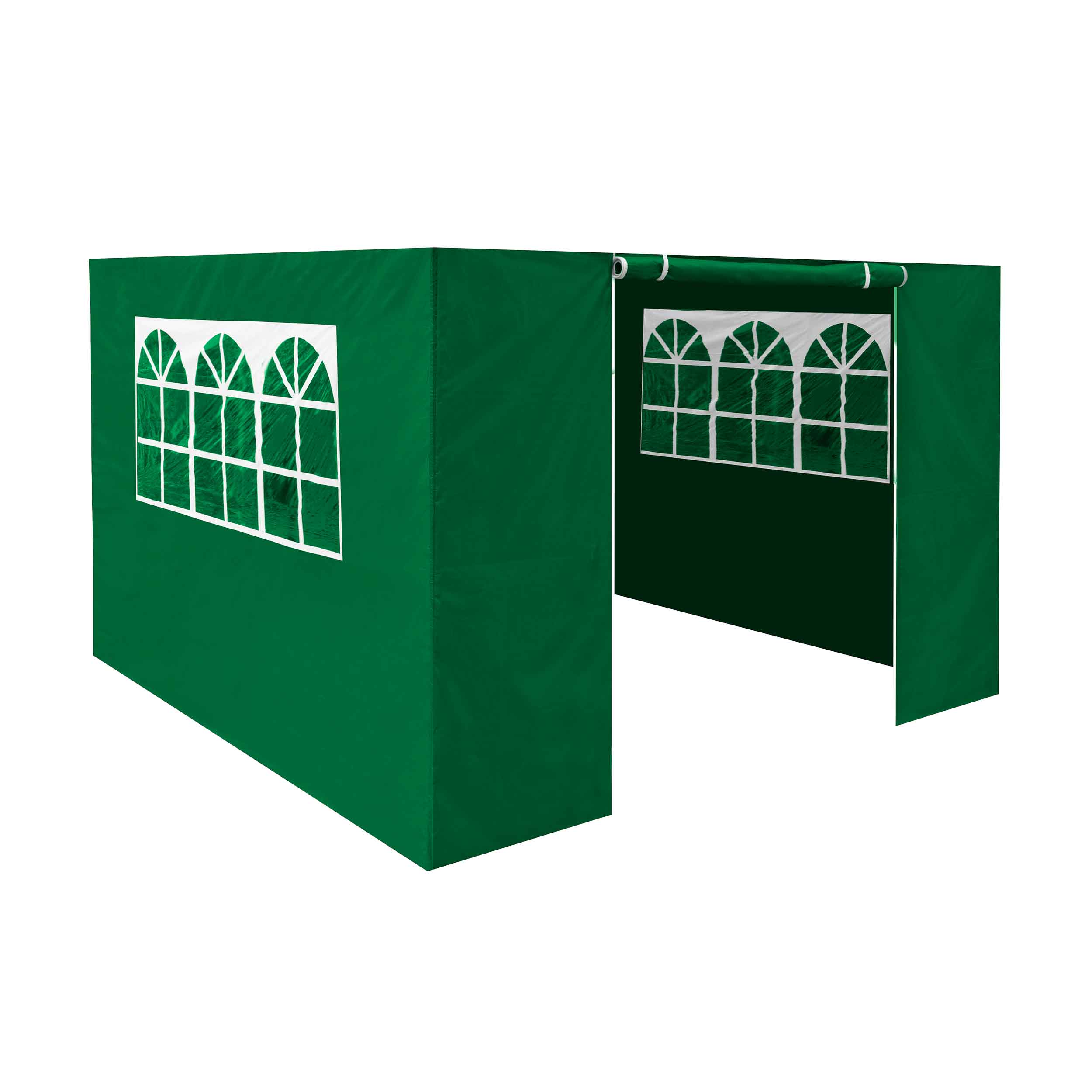 Premium Gazebo/Marquee Side Walls/Doors/Windows, Fits 2 x 2m Models - Dark Green - DG144 - Dellonda