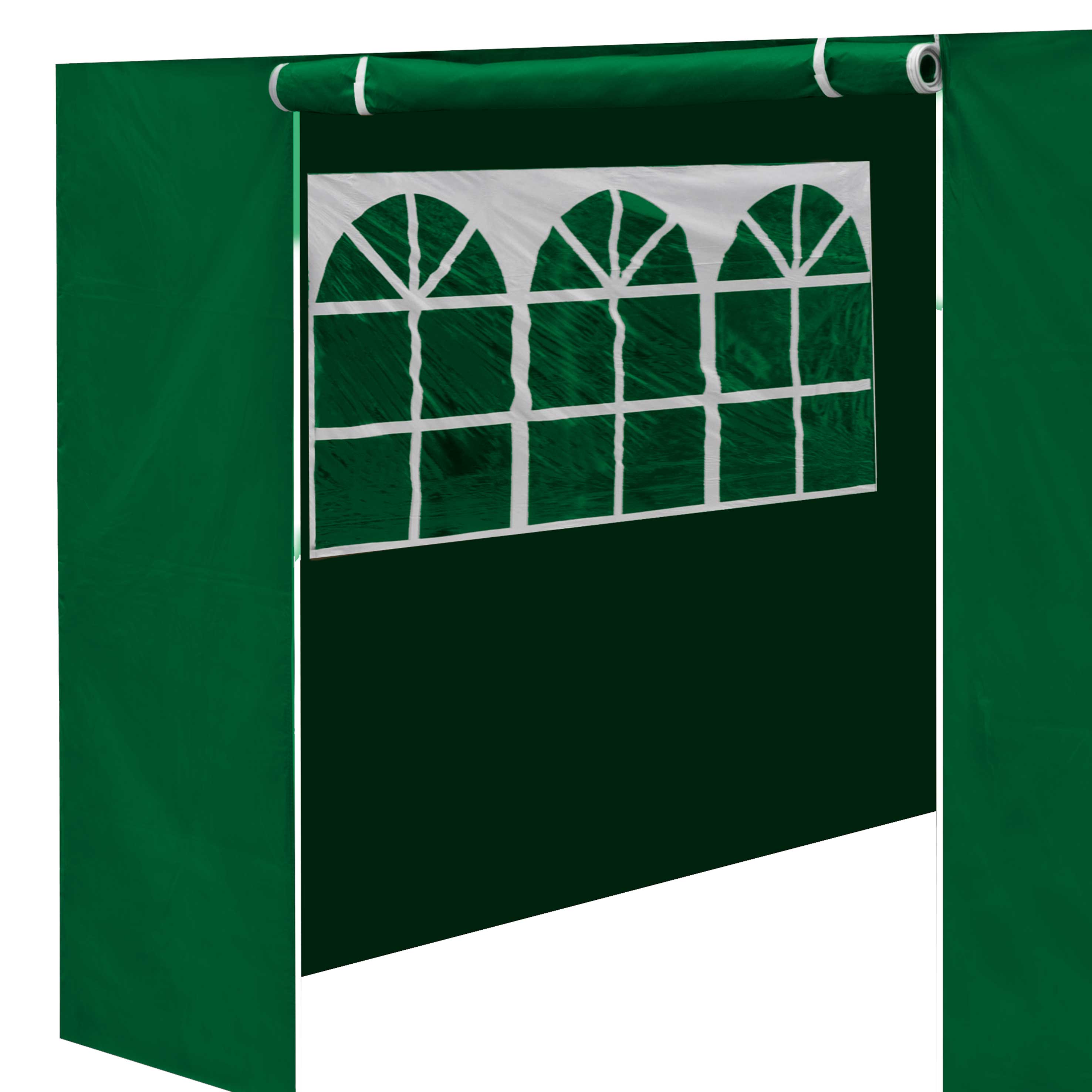 Premium Side Walls/Doors/Windows for Gazebo/Marquee , Fits 2 x 2m Models - Dark Green - DG144