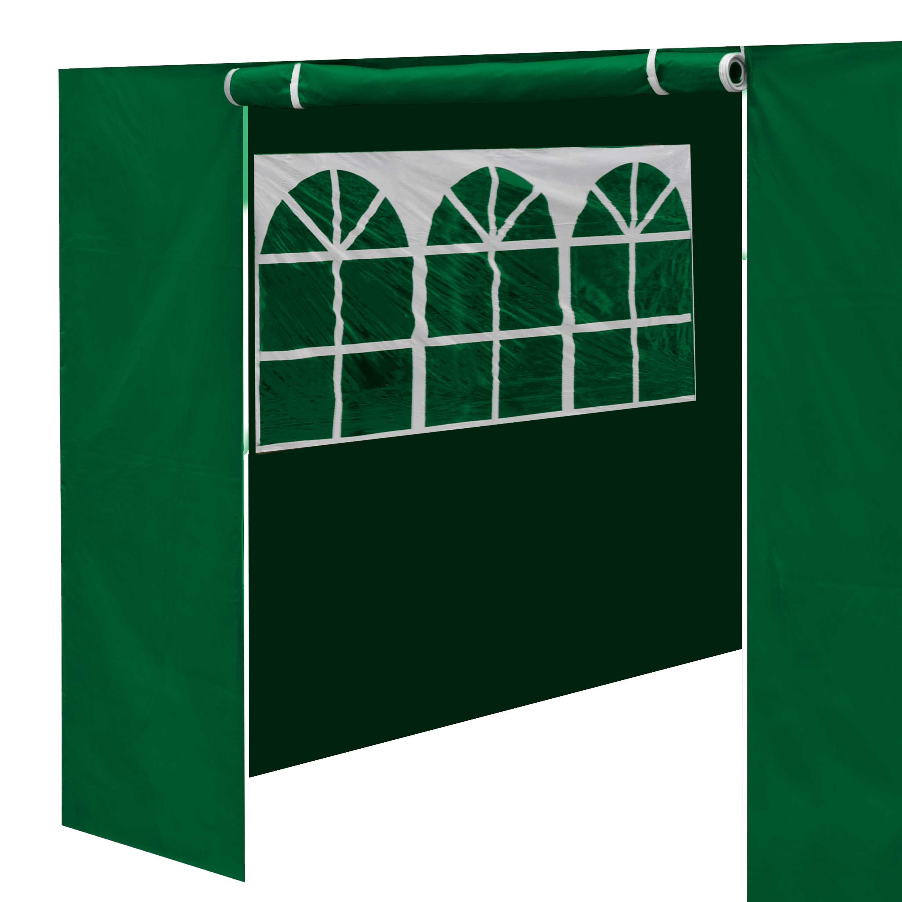 Premium Gazebo/Marquee Side Walls/Doors/Windows, Fits 3 x 3m Models - Dark Green - DG148