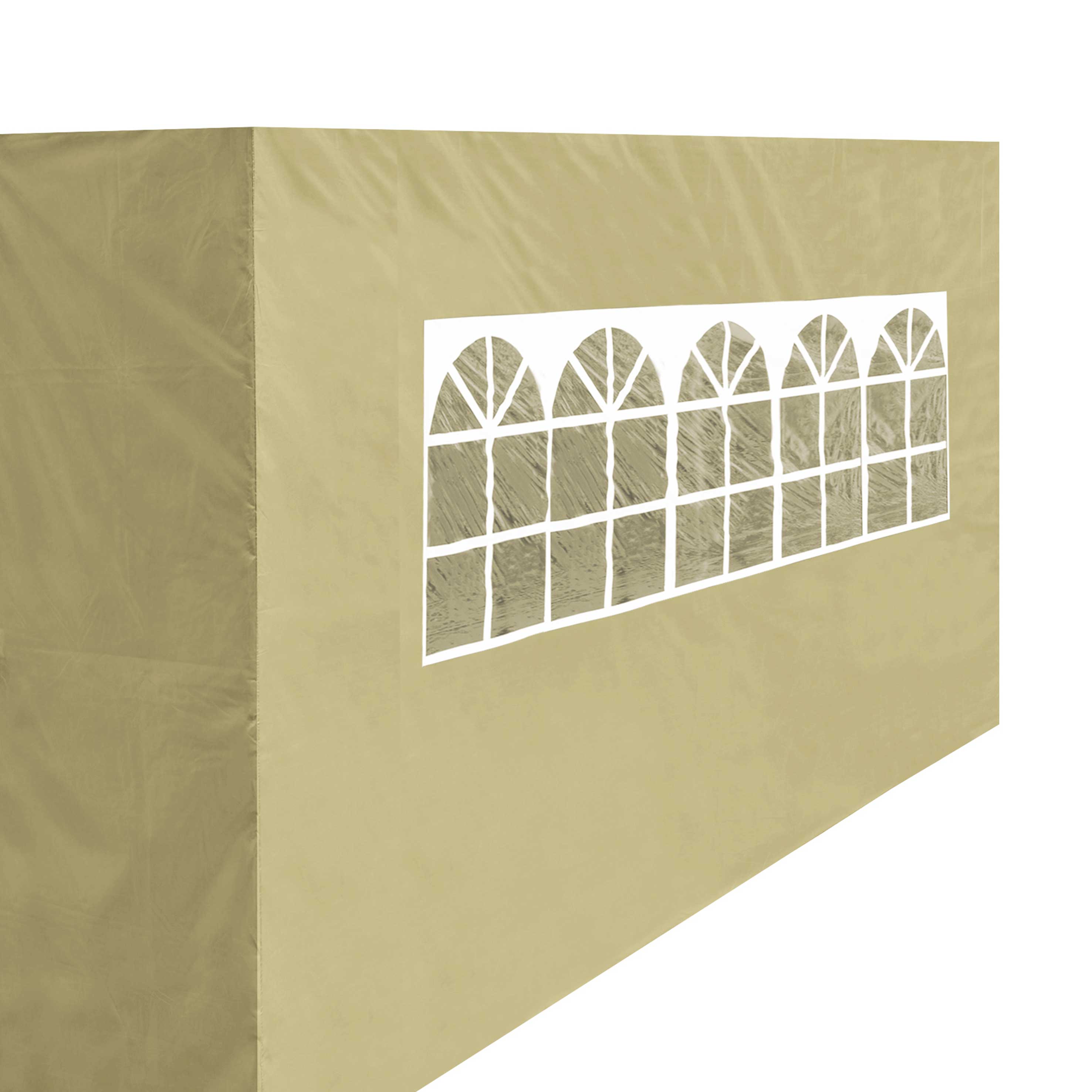 Premium Gazebo/Marquee Side Walls/Doors/Windows, Fits 3 x 4.5m Models - Beige - DG150