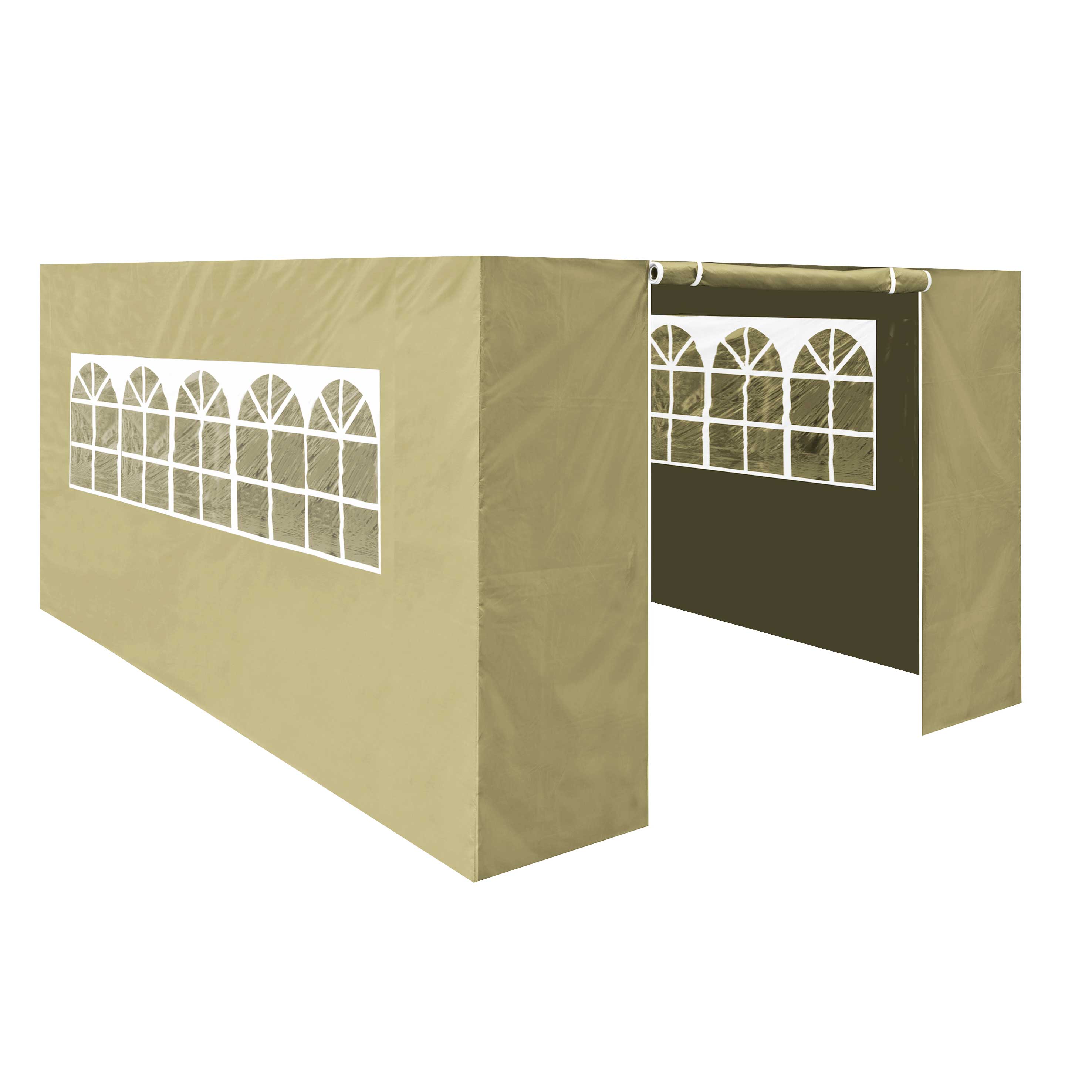 Premium Gazebo/Marquee Side Walls/Doors/Windows, Fits 3 x 4.5m Models - Beige - DG150