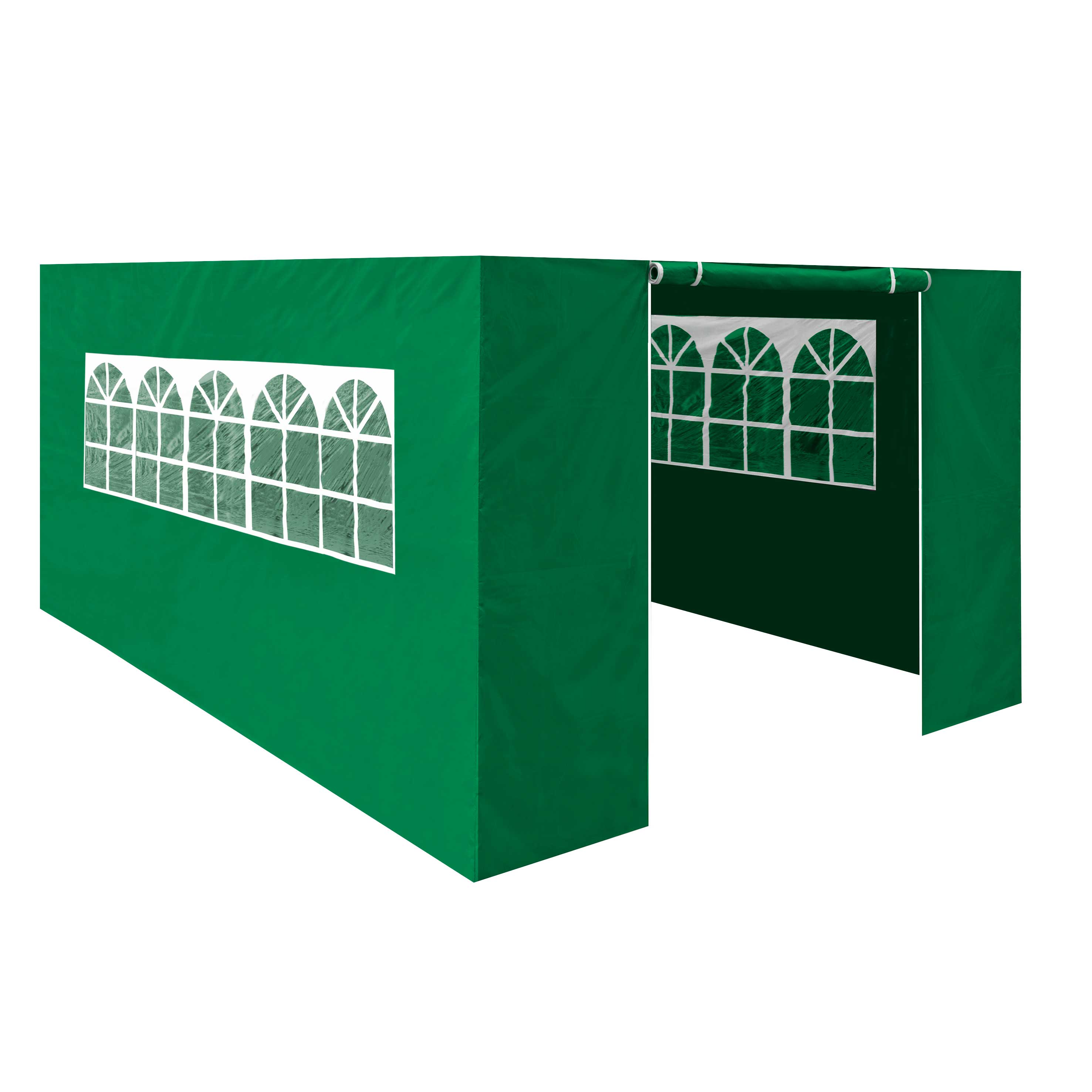 Premium Gazebo/Marquee Side Walls/Doors/Windows, Fits 3 x 4.5m Models - Dark Green - DG152