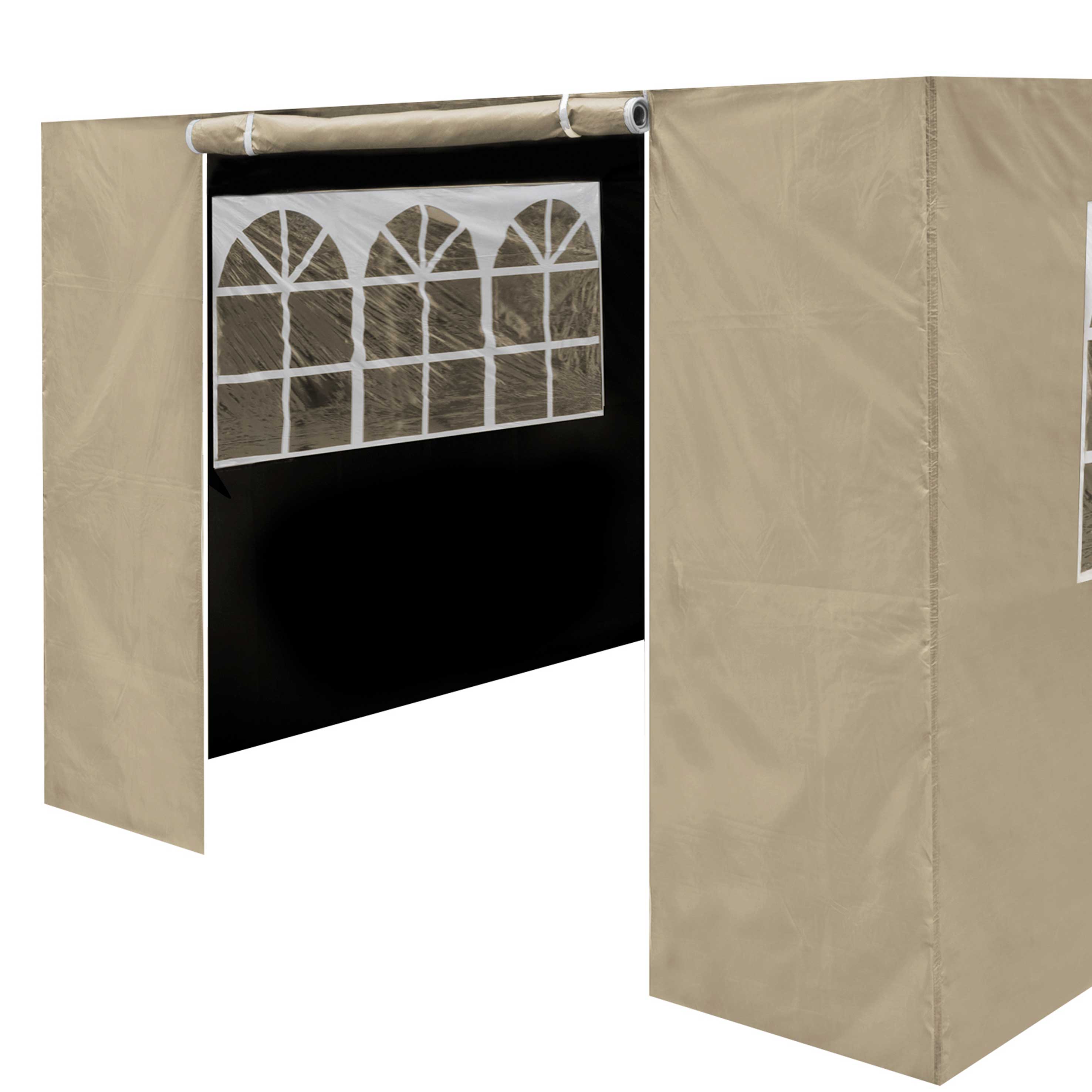 Premium Gazebo/Marquee Side Walls/Doors/Windows, Fits 3 x 6m Models - Beige - DG154