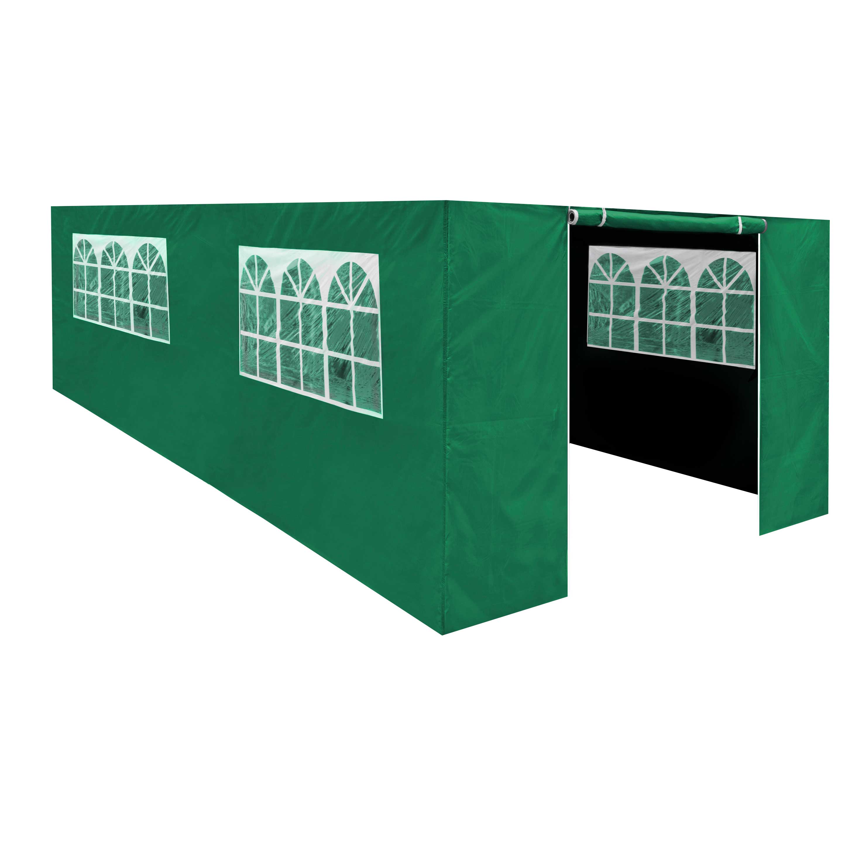 Premium Gazebo/Marquee Side Walls/Doors/Windows, Fits 3 x 6m Models - Dark Green - DG156