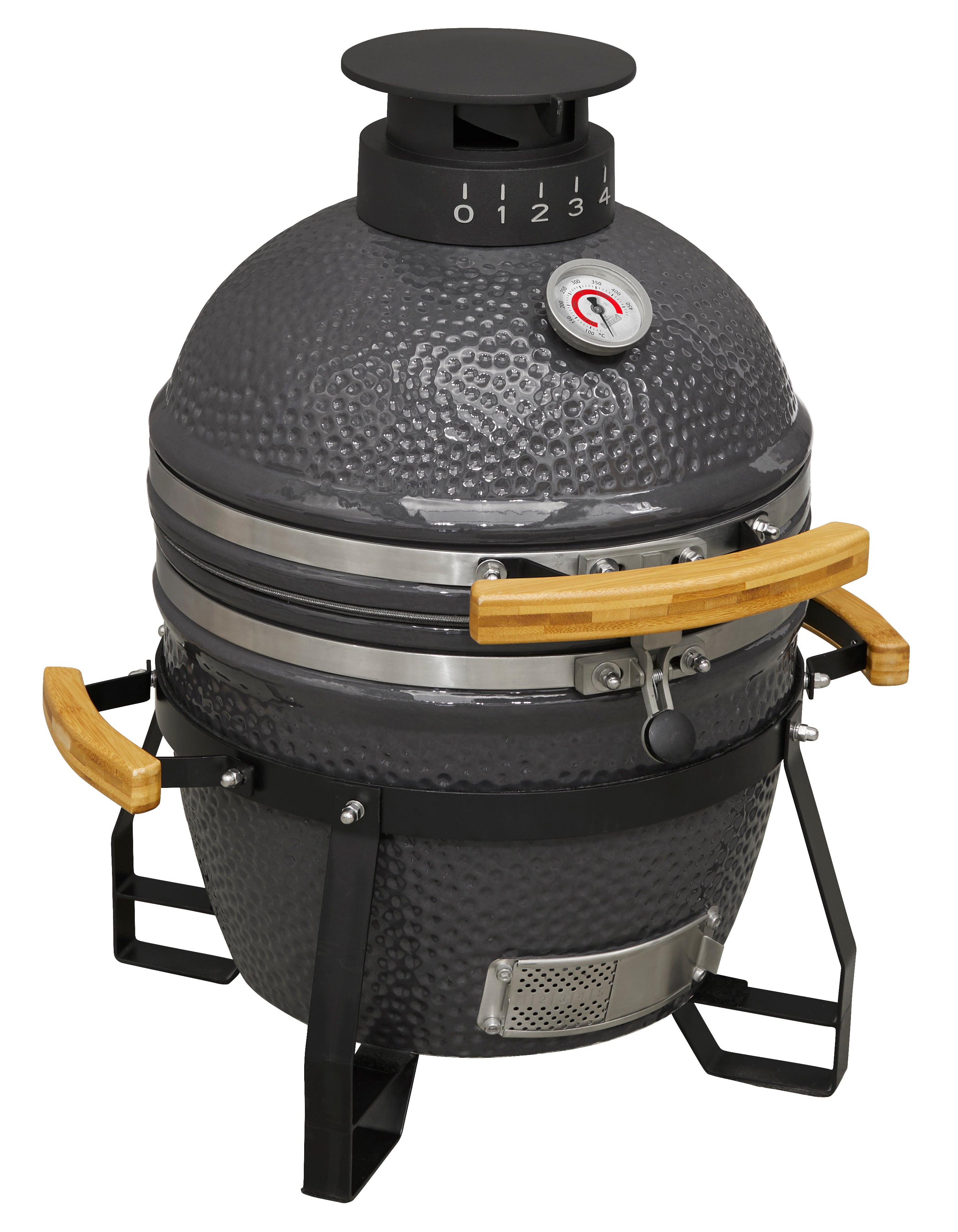 Deluxe Kamado BBQ Grill, Oven, Smoker, Ceramic 16"(40cm) - DG158