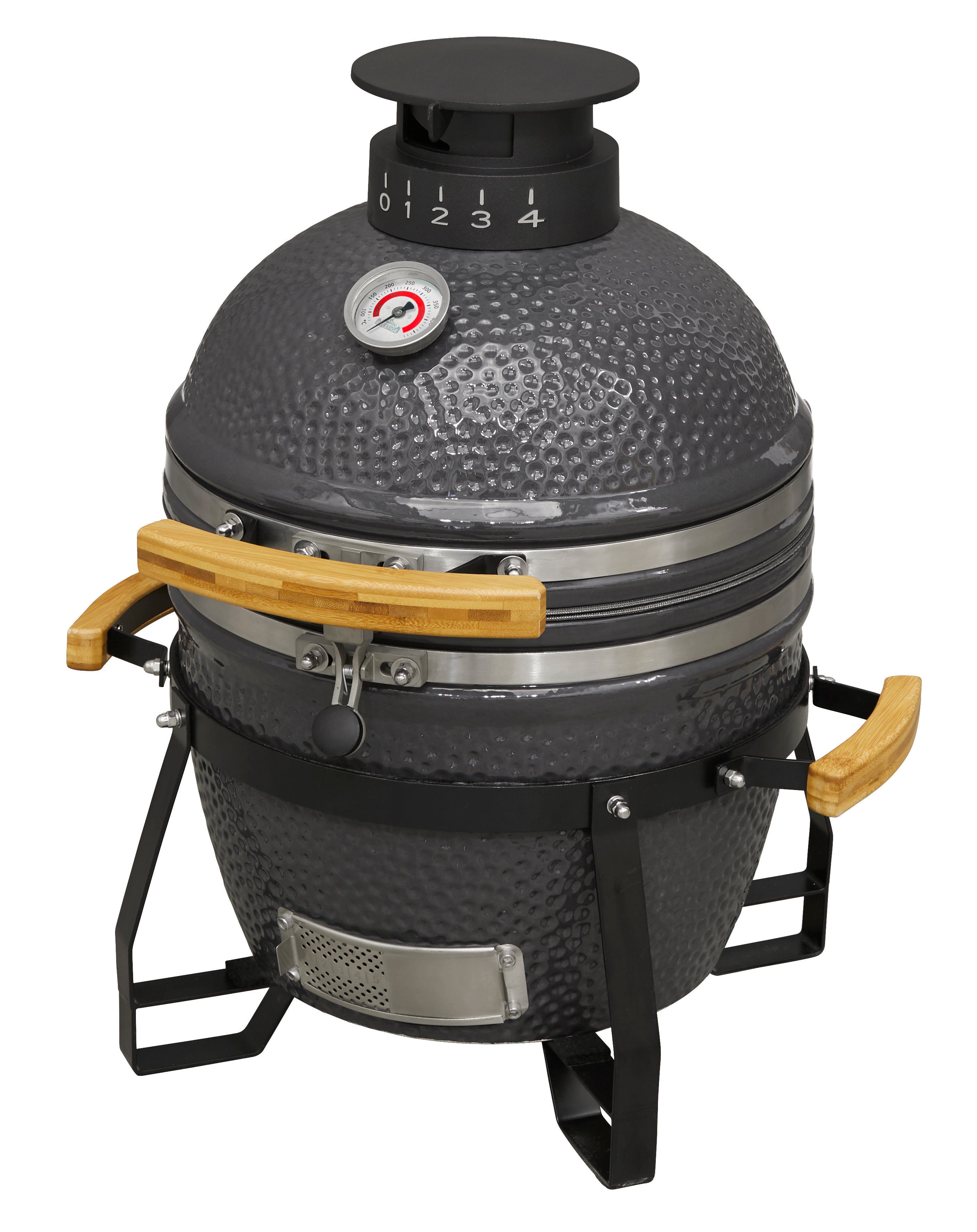 Deluxe Kamado BBQ Grill, Oven, Smoker, Ceramic 16"(40cm) - DG158