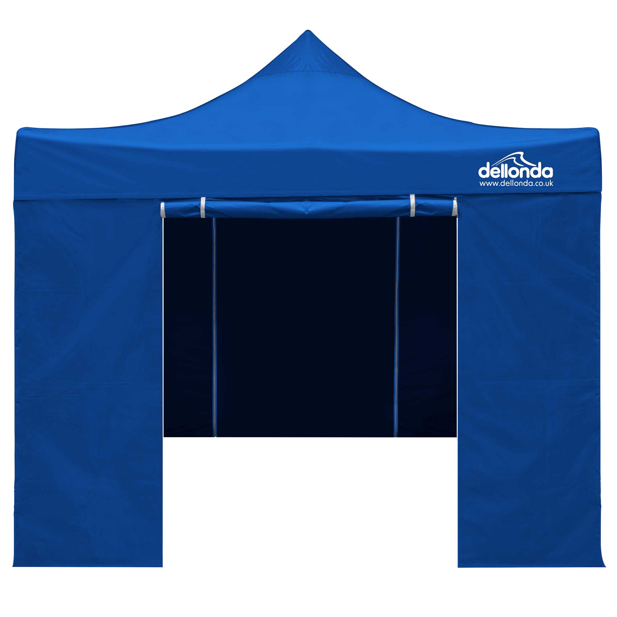 Premium 2x2m Pop-Up Gazebo & Side Walls, Water Resistant with Carry Bag, Stakes & Weight Bags - Blue - DG161 - Dellonda