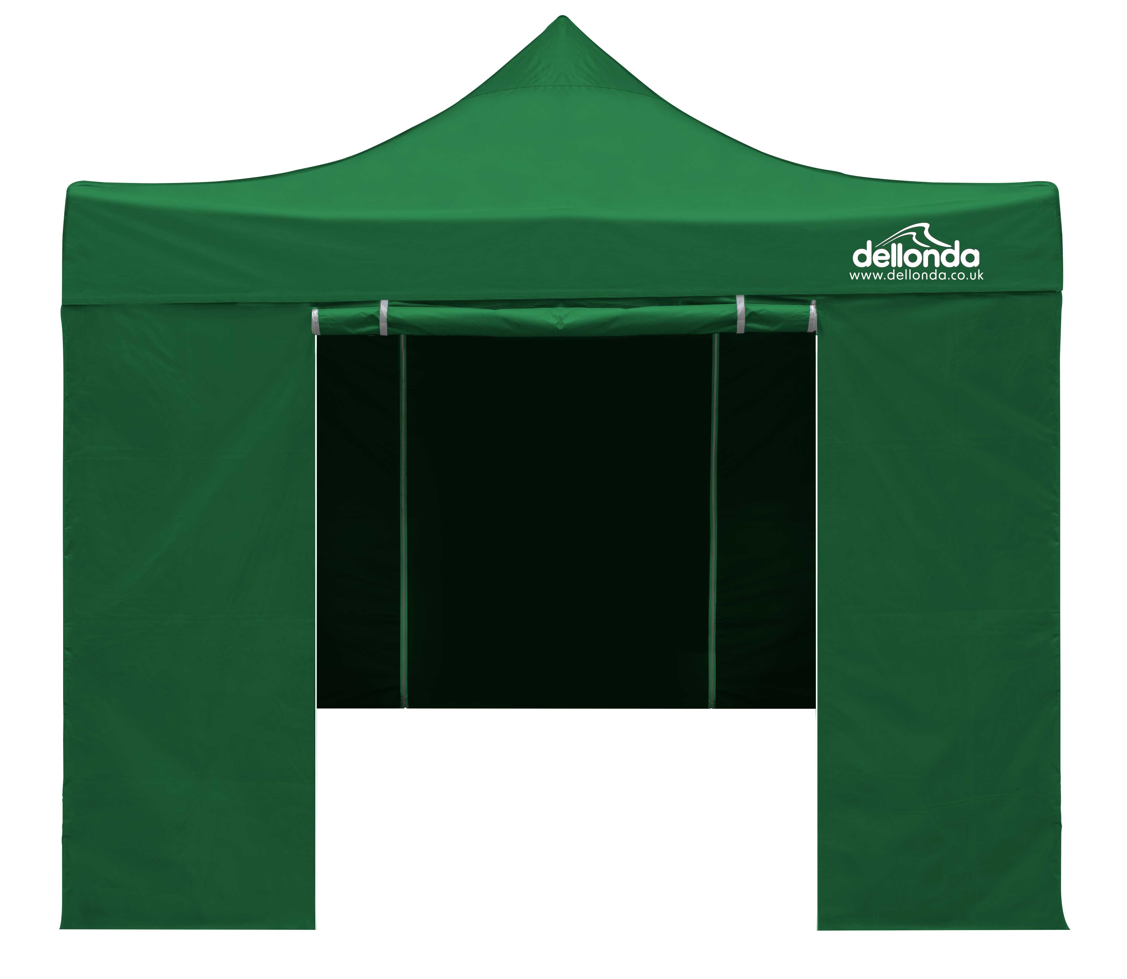 Premium 2x2m Pop-Up Gazebo & Side Walls, Water Resistant with Carry Bag, Stakes & Weight Bags - Green - DG162 - Dellonda