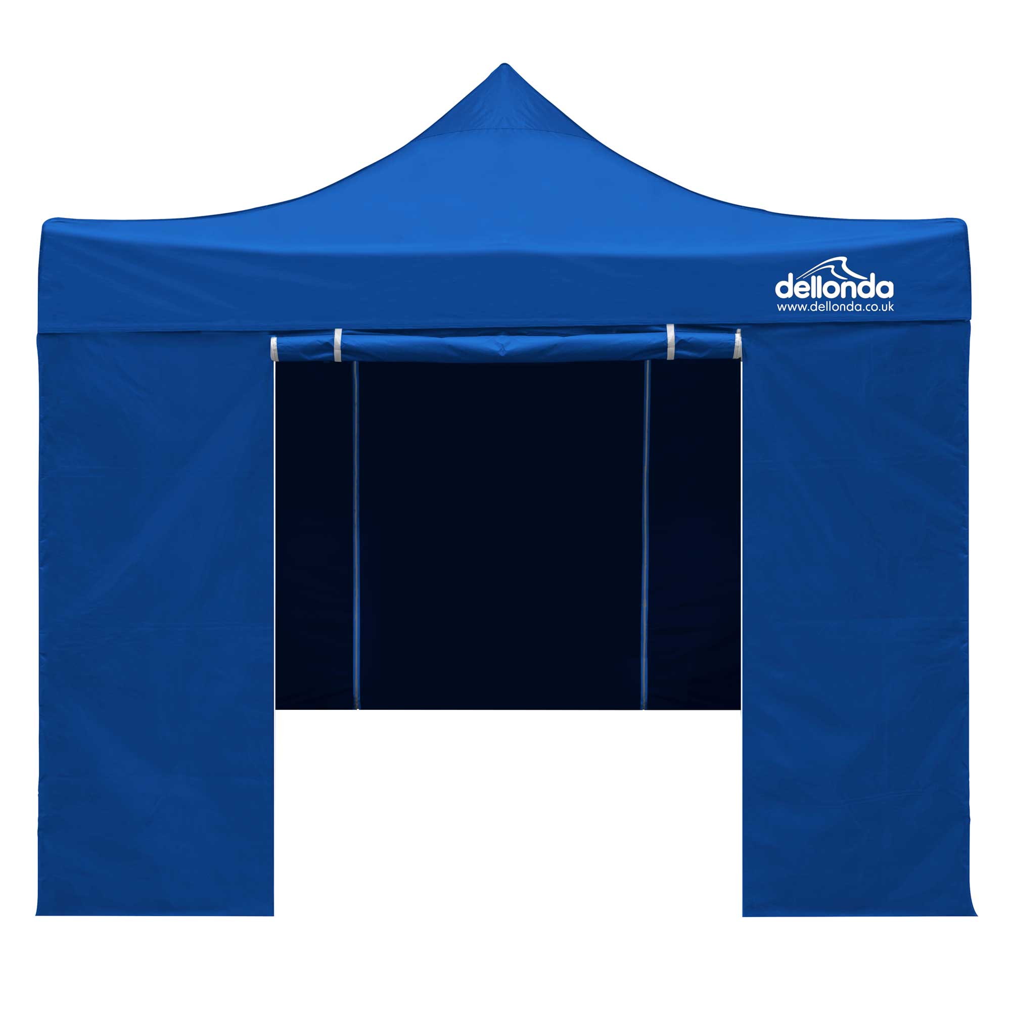 Premium 3x3m Pop-Up Gazebo & Side Walls, Water Resistant with Carry Bag, Stakes & Weight Bags - Blue - DG165 - Dellonda