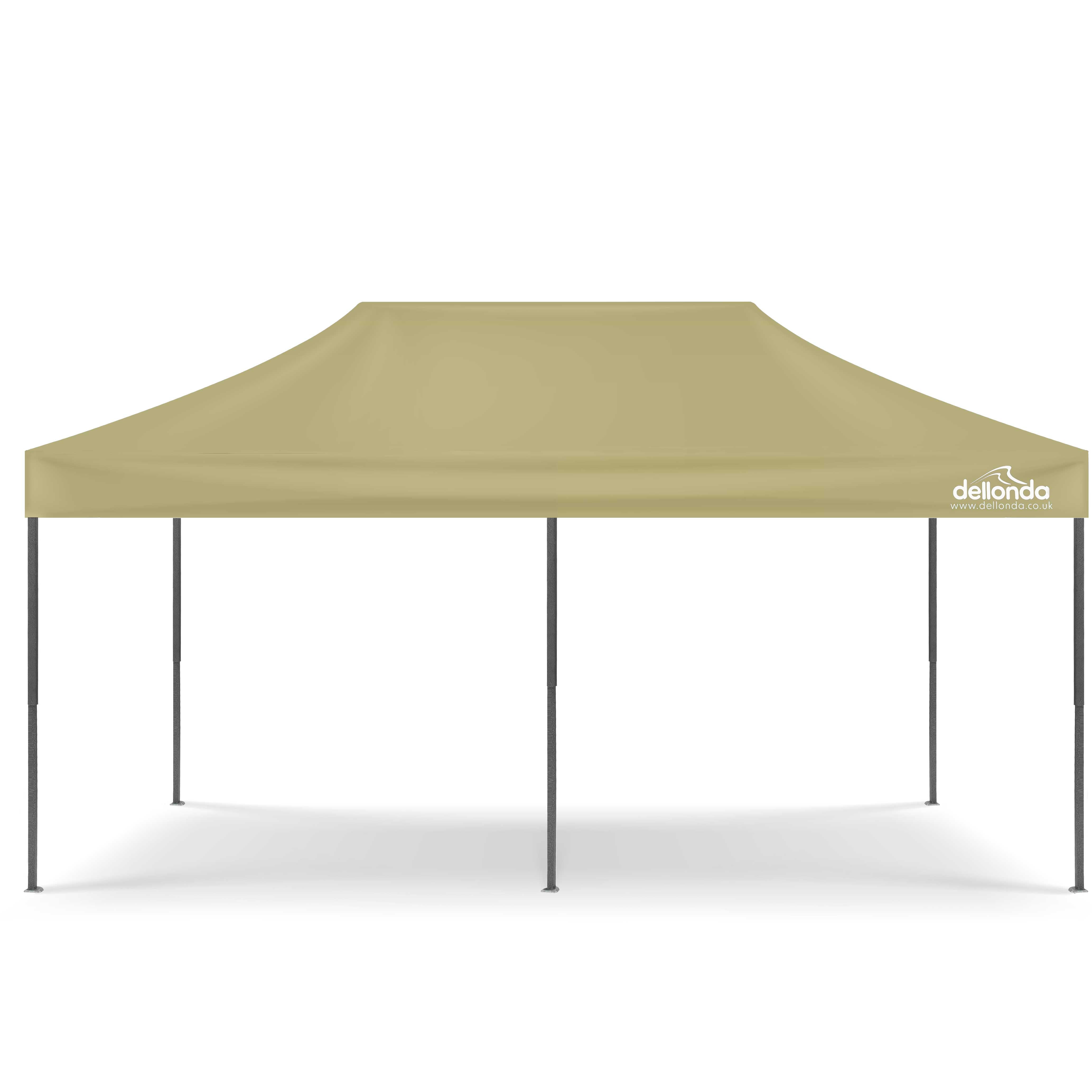 Premium 3x6m Pop-Up Gazebo & Side Walls, Water Resistant, Carry Bag, Stakes & Weight Bags - Beige - DG172 - Dellonda