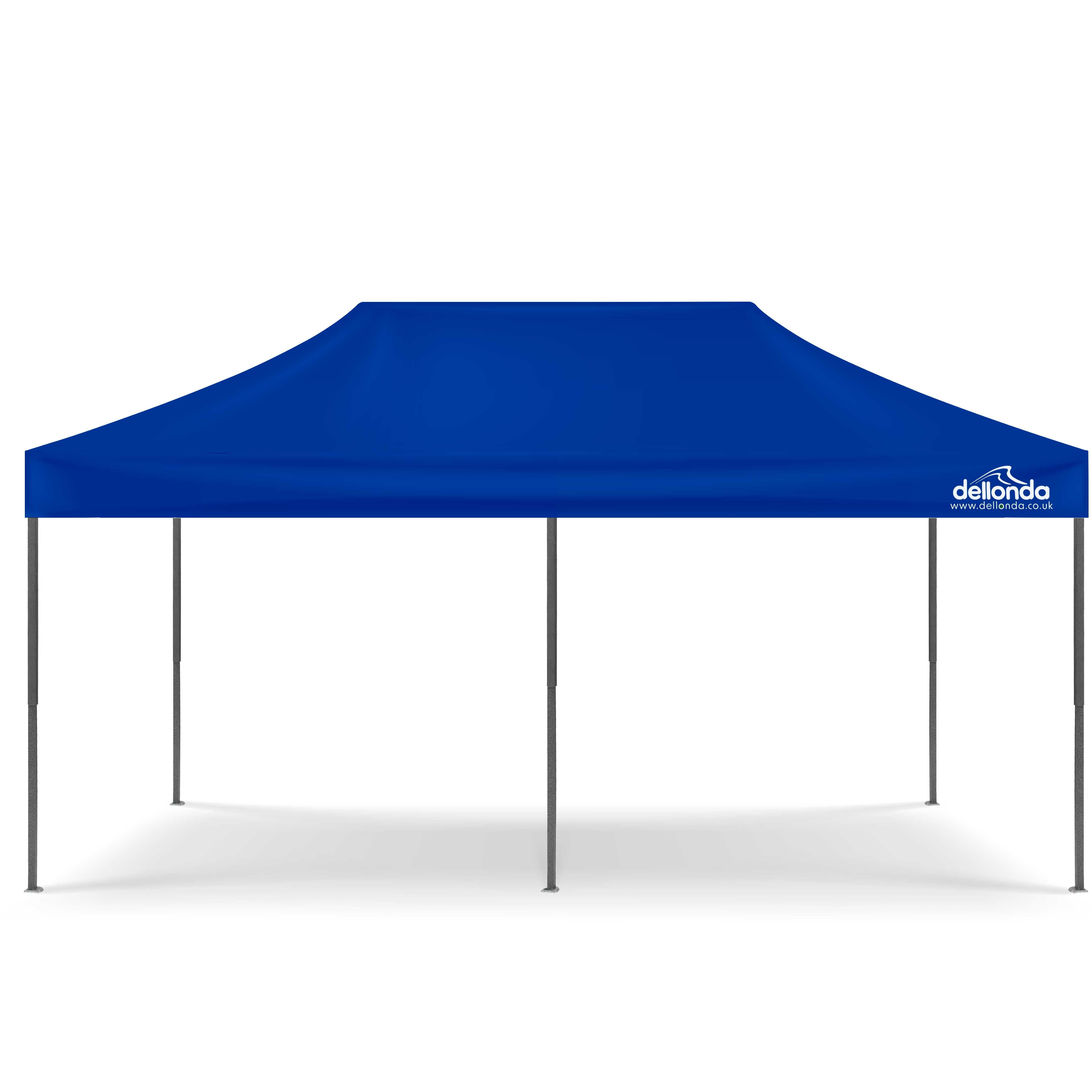 Premium 3x6m Pop-Up Gazebo & Side Walls, Water Resistant, Carry Bag, Stakes & Weight Bags - Blue - DG173 - Dellonda