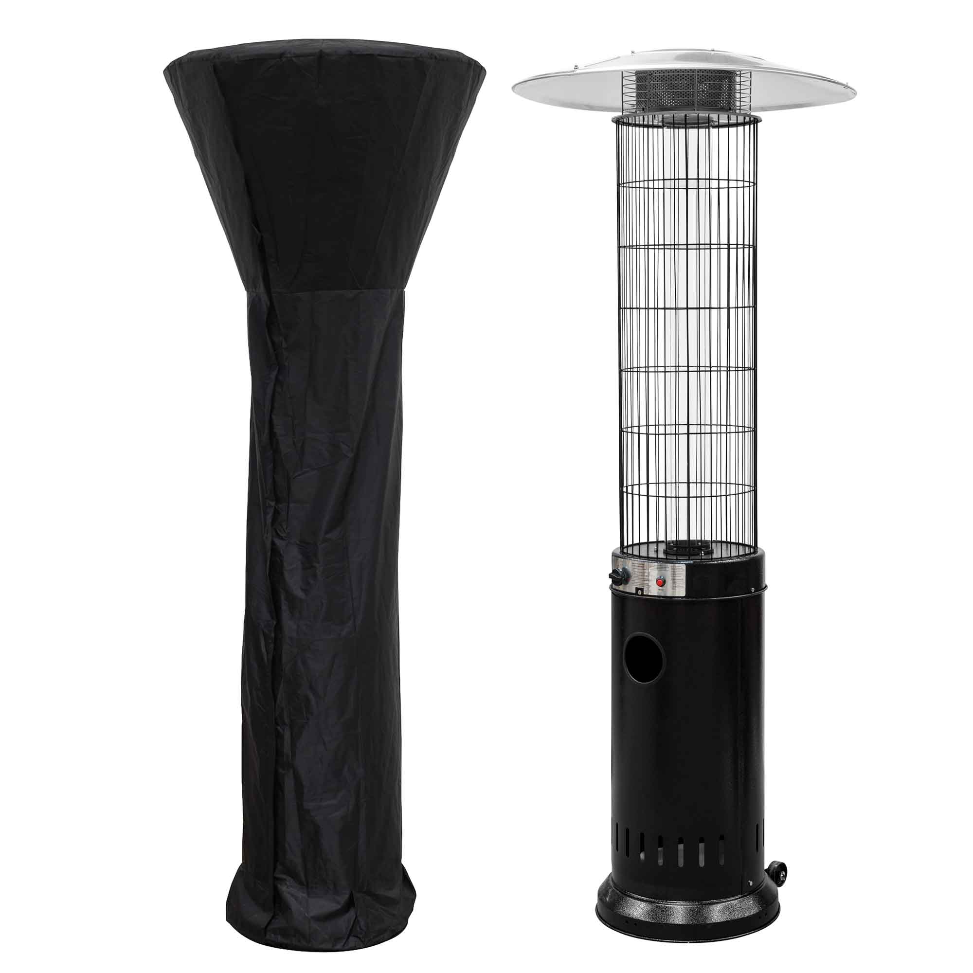 Gas Patio Heater 13kW for Commercial & Domestic Use, Black, Supplied with Cover - DG226 - Dellonda