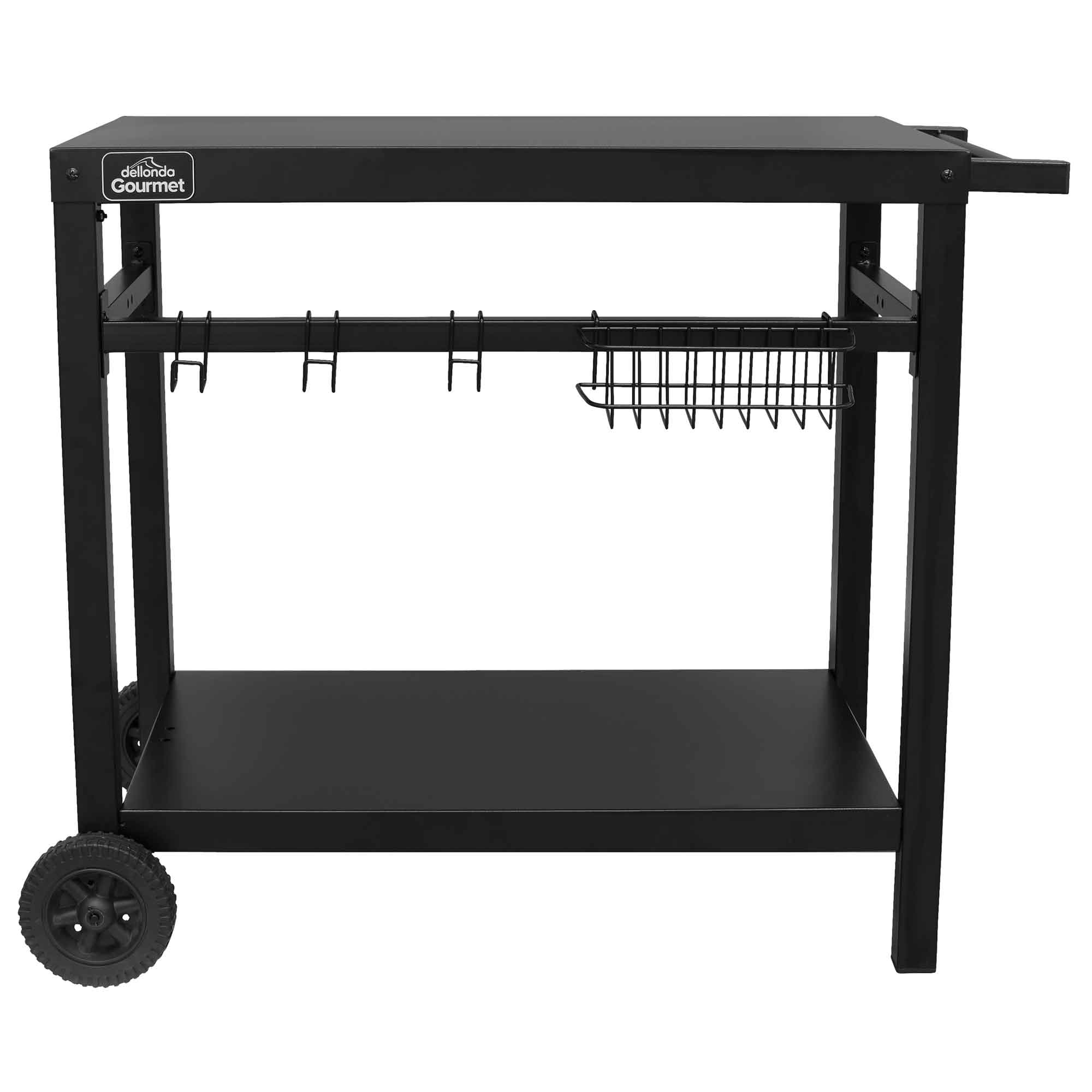 BBQ / Plancha Trolley for Outdoor Grilling/Cooking with Utensil Holder - DG45 - Dellonda