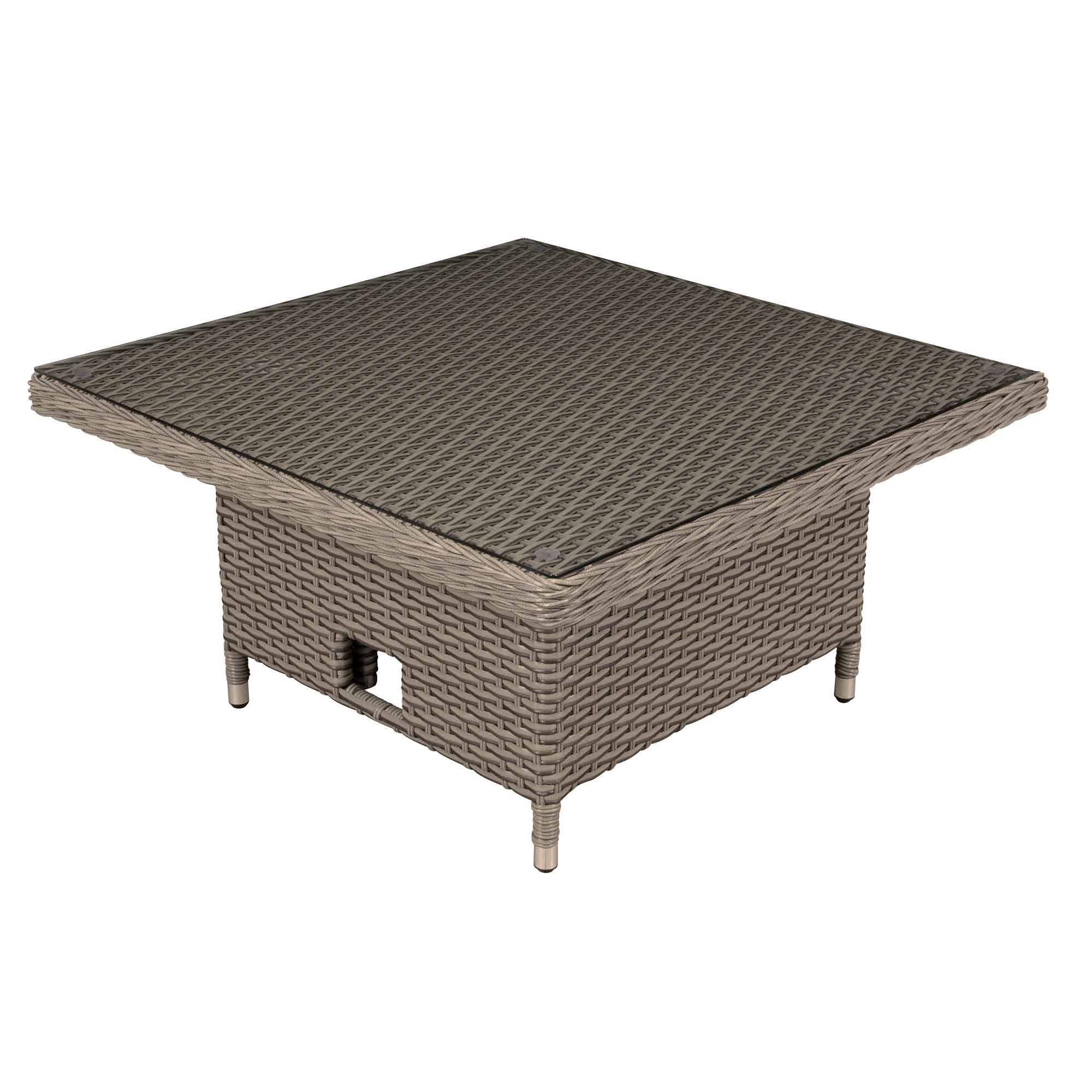 Chester Rattan Wicker Adjustable Outdoor Dining Table - DG73 - Dellonda