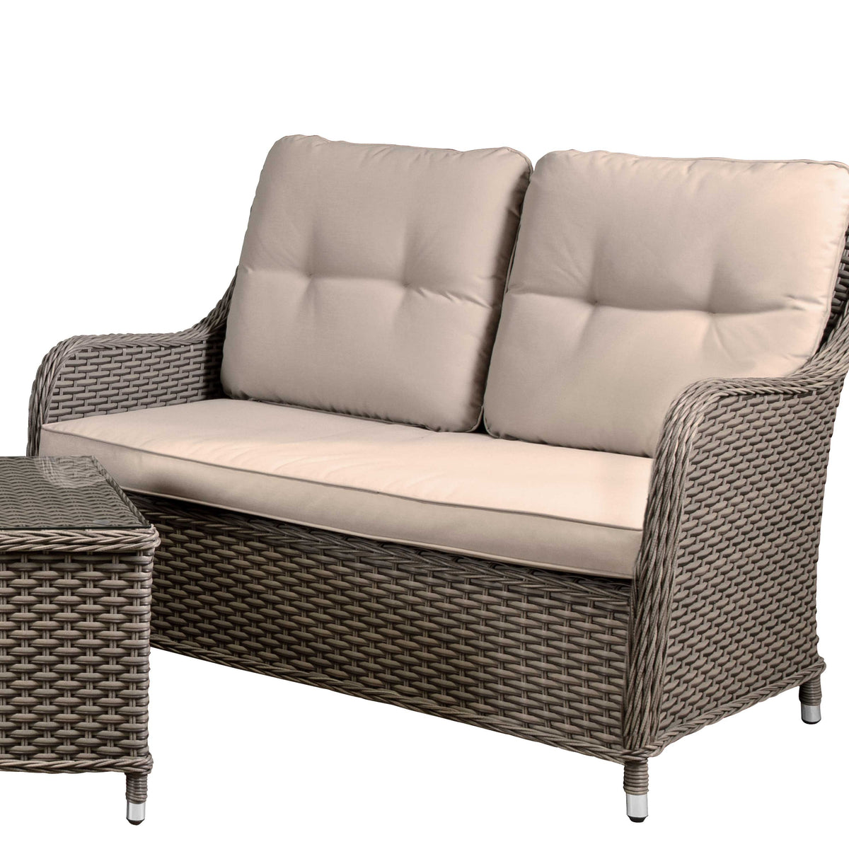 Brown wicker online outdoor sofa