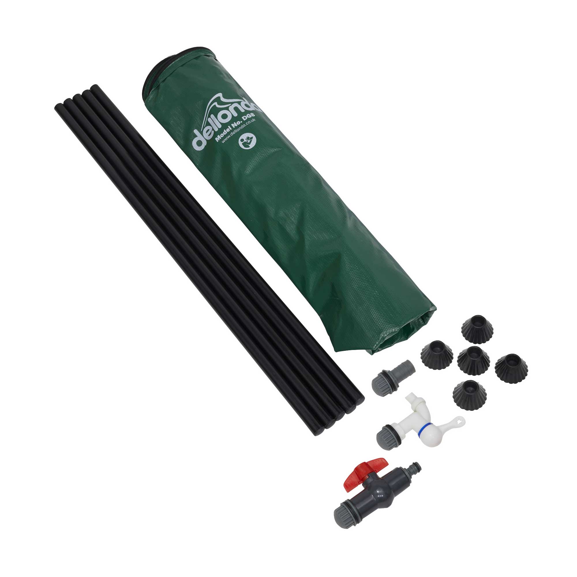 Collapsible PVC Garden Water Butt with Zipped Lid & Drain Tap, 100L - DG8 - Dellonda