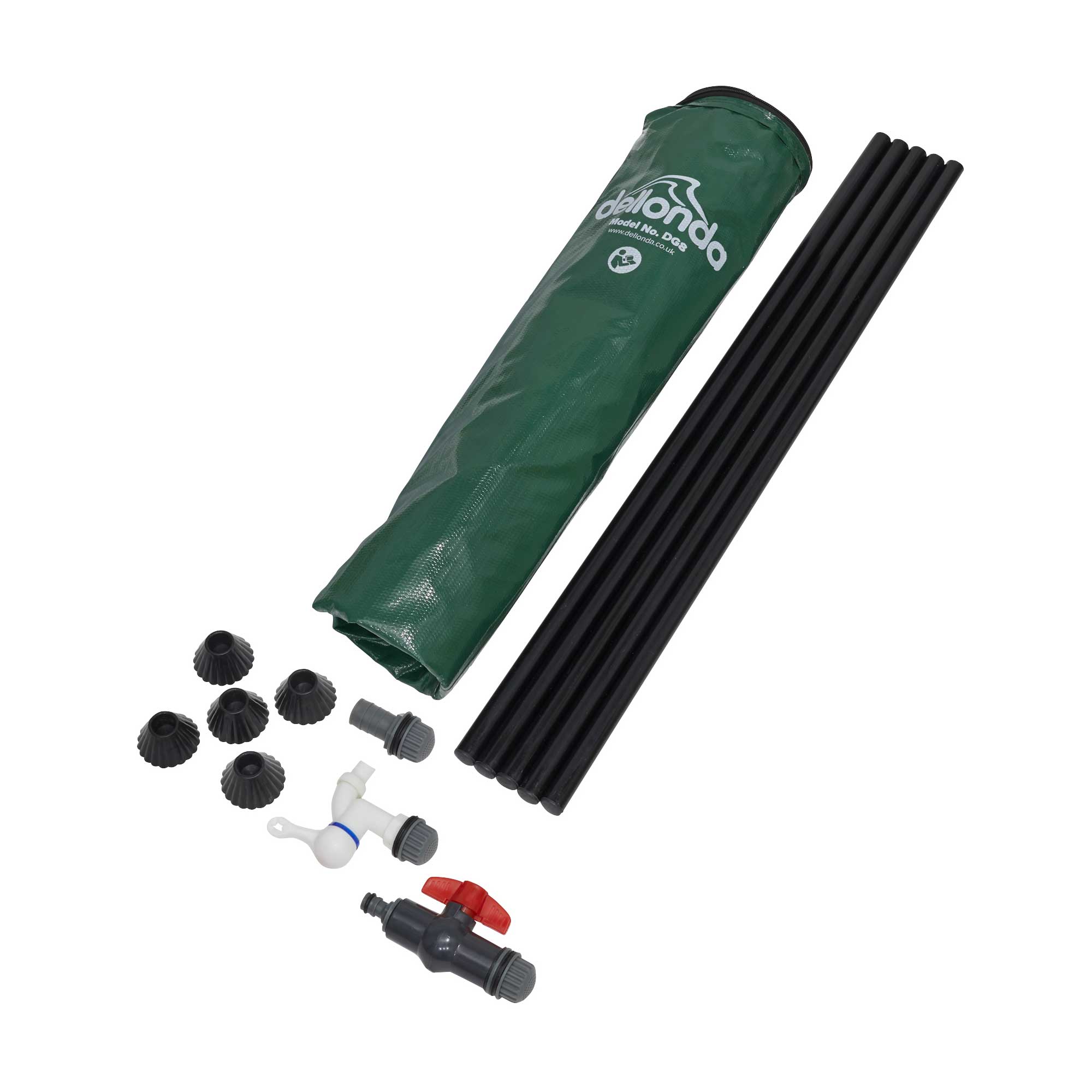 Collapsible PVC Garden Water Butt with Zipped Lid & Drain Tap, 100L - DG8 - Dellonda