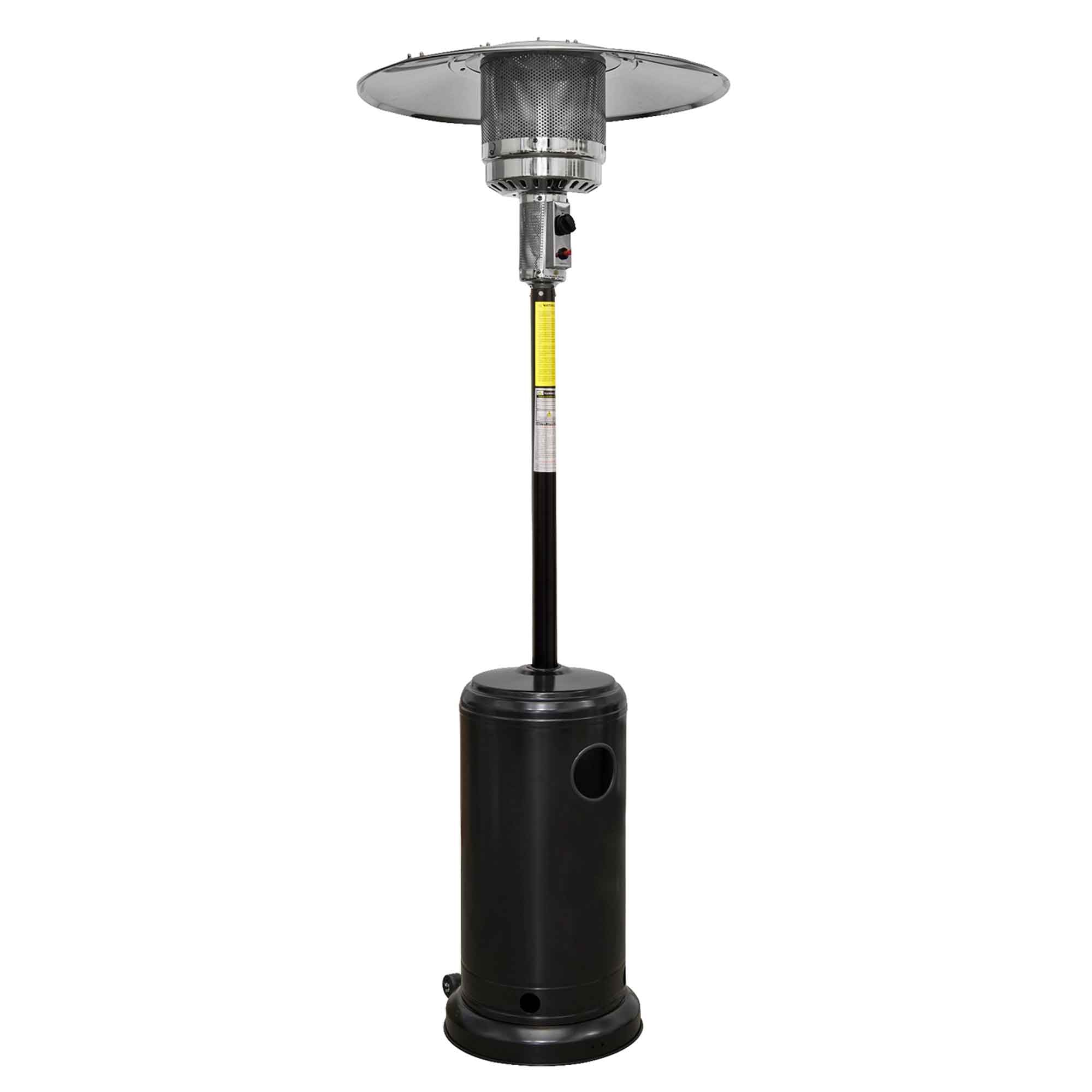 Freestanding Gas Patio Heater 13kW with wheels for Commercial & Domestic Use in Black - DG1 - Dellonda