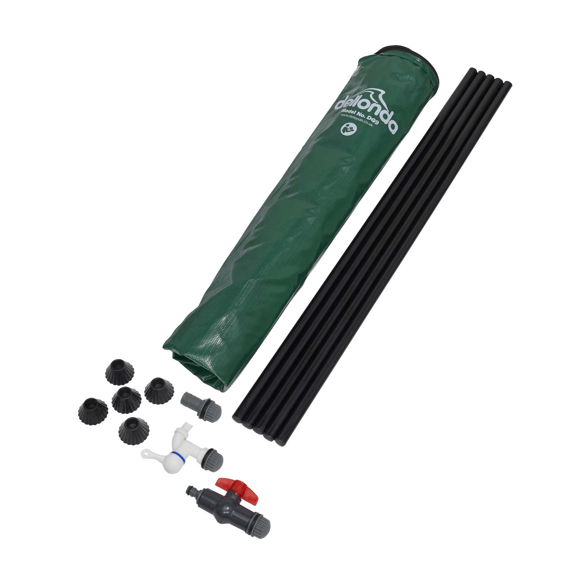 Collapsible PVC Garden Water Butt with Zipped Lid & Drain Tap, 250L - DG9 - Dellonda