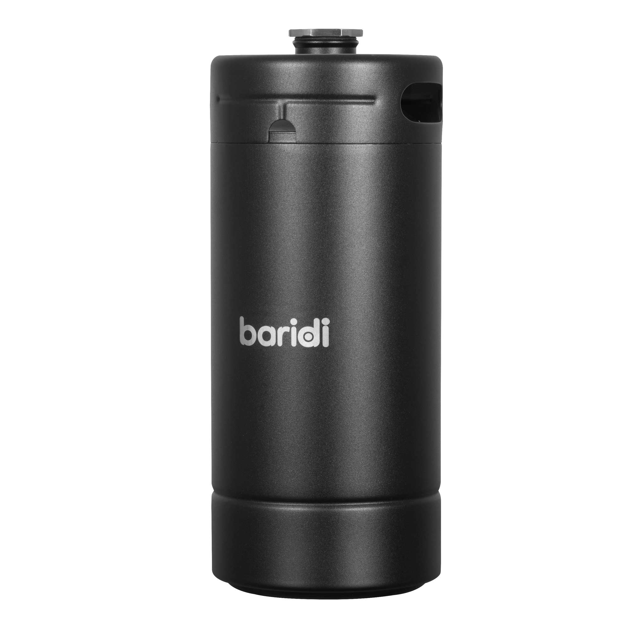 Baridi Stainless Steel Growler Keg 3.78L, Matte Black suitable for Soft Drinks and Beer- DH101 - Dellonda