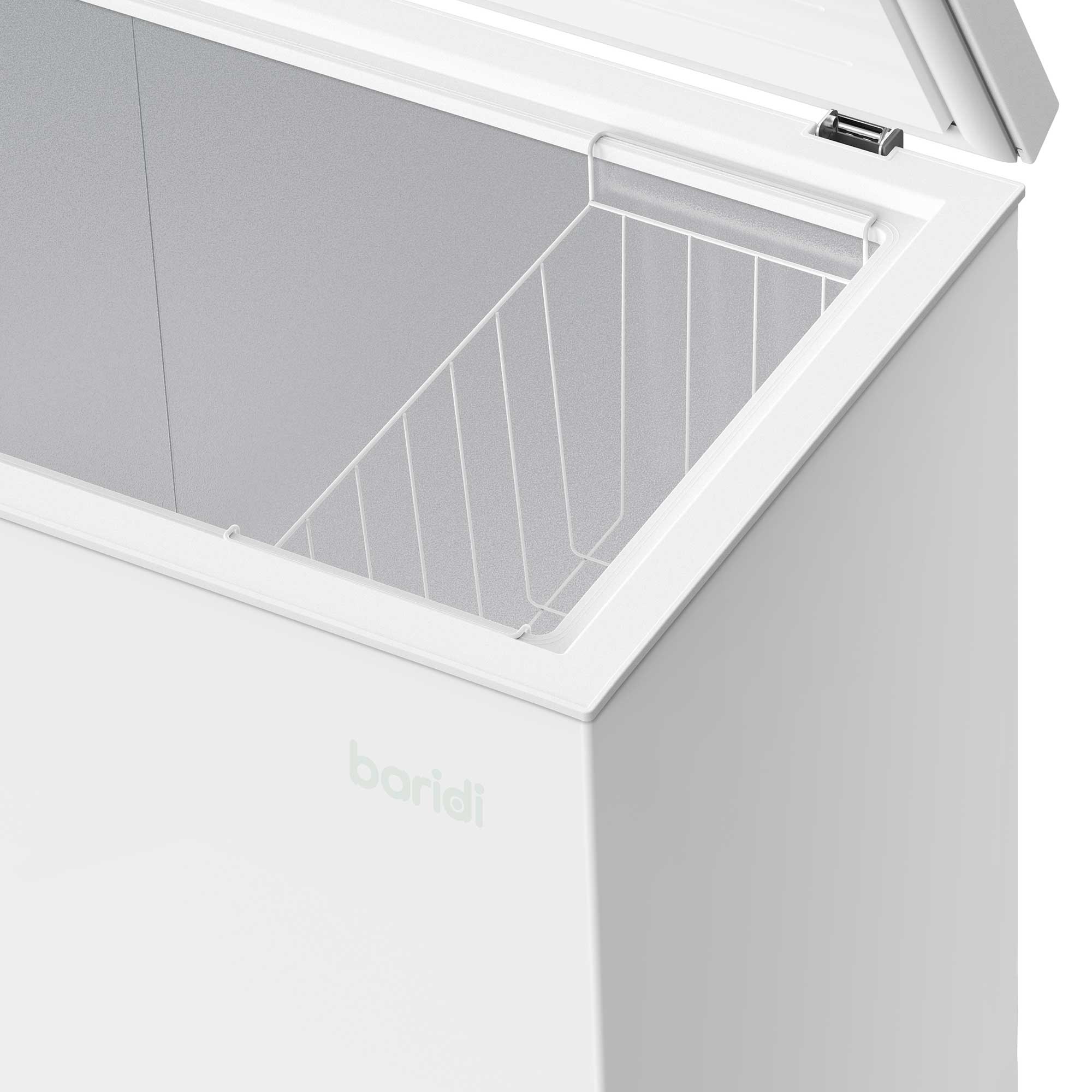 Baridi Freestanding Chest Freezer, 99L, Garage and Outbuilding Safe, Adj. Thermostat, White - DH116