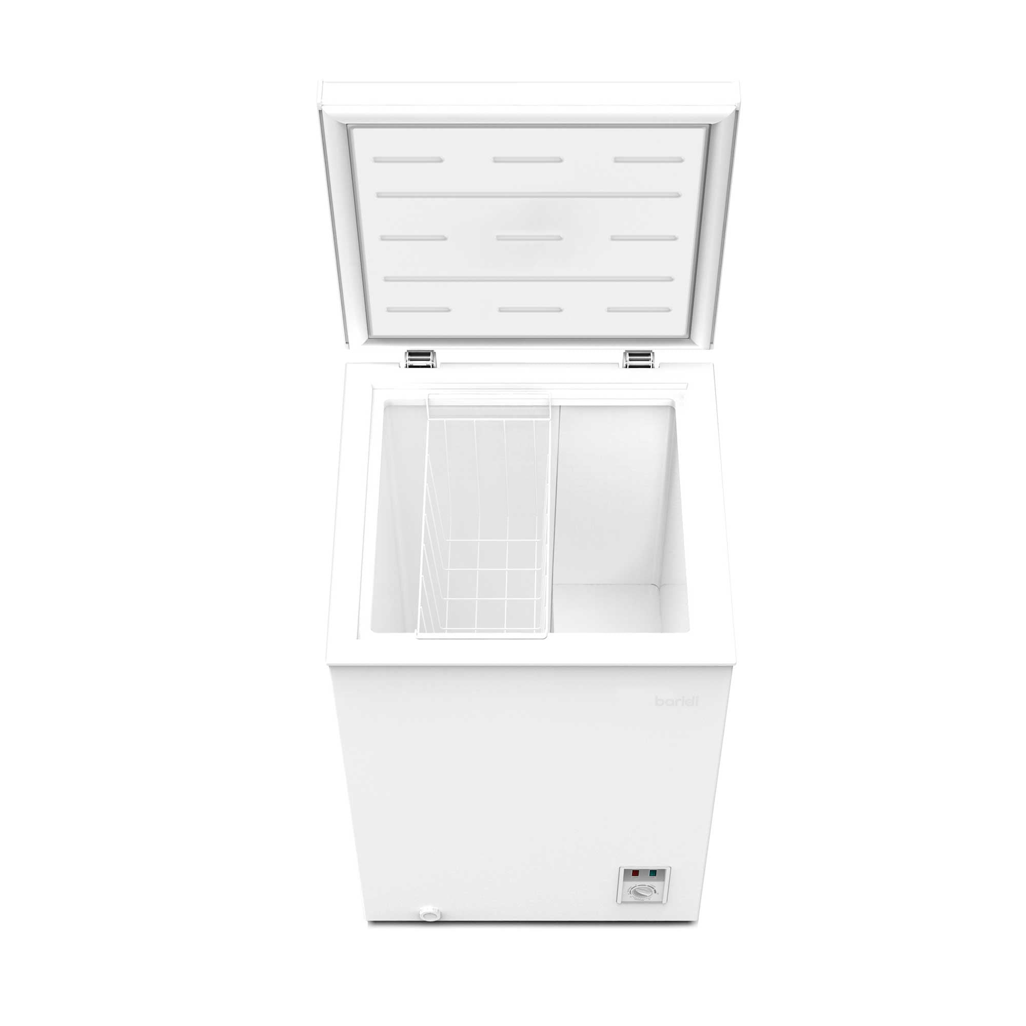 Baridi Freestanding Chest Freezer, 99L, Garage and Outbuilding Safe, Adj. Thermostat, White - DH116