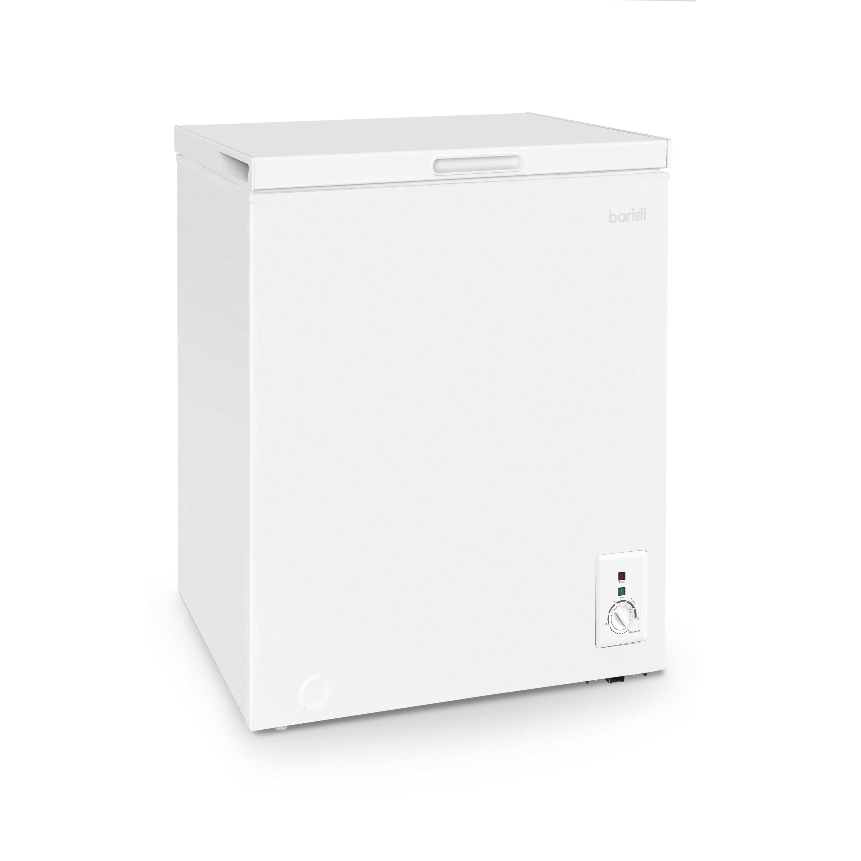 Baridi Freestanding Chest Freezer, 99L, Garage and Outbuilding Safe, Adj. Thermostat, White - DH116