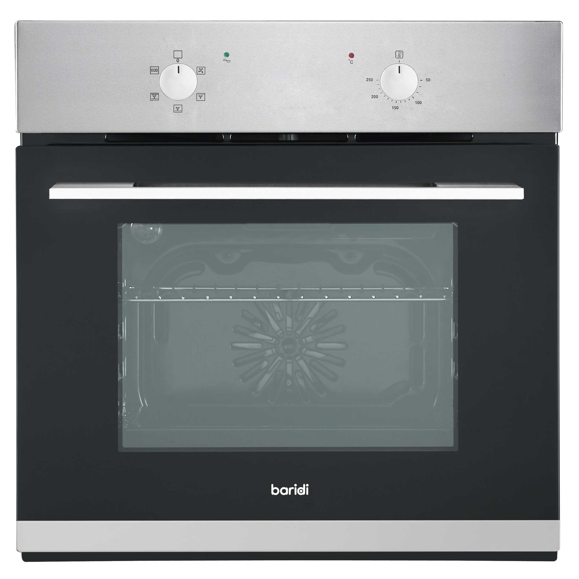 Baridi 4 Zone Ceramic Hob, 5 Function Fan-Assisted Oven & Curved Glass Cooker Hood Bundle - DH187 - Dellonda