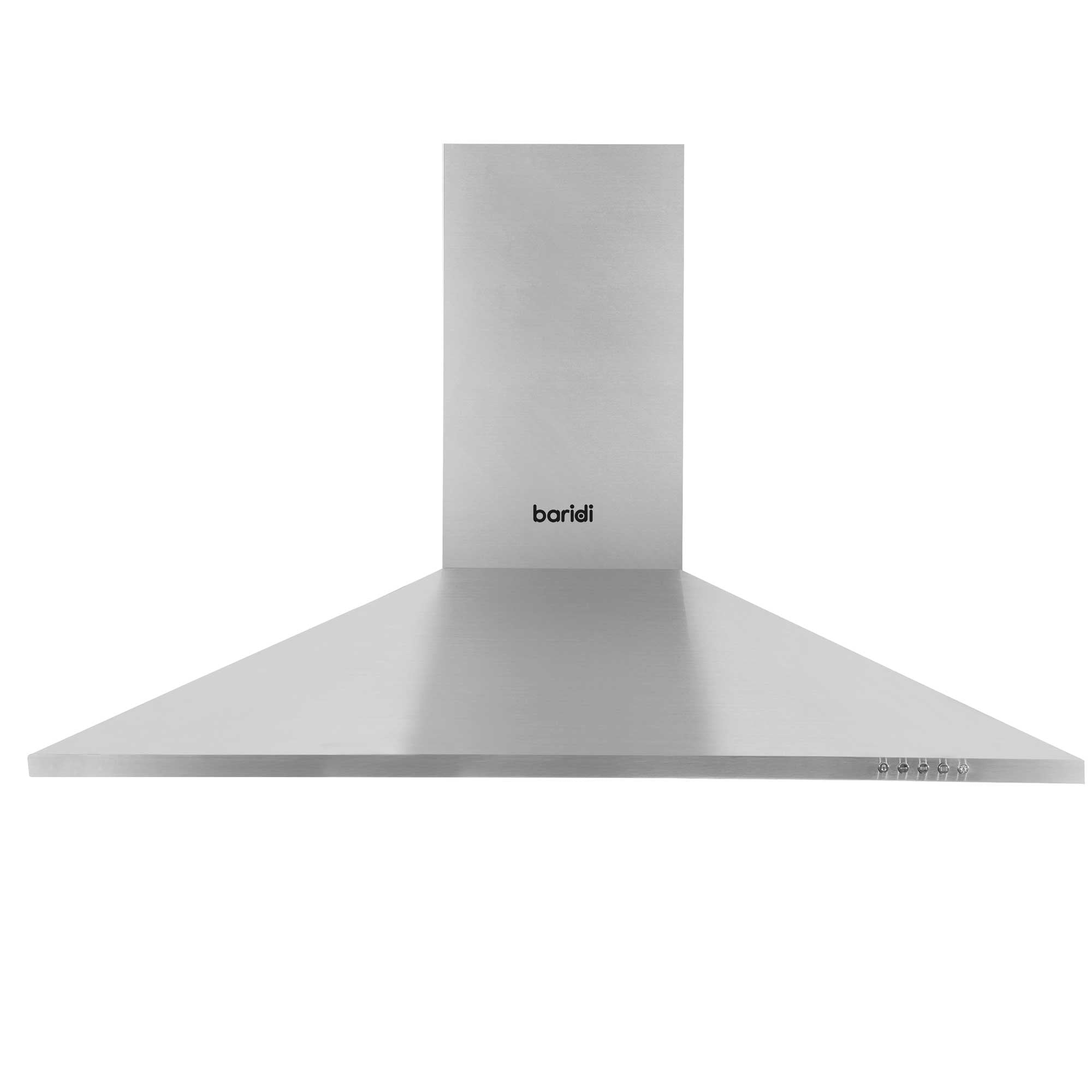 Baridi 90cm Chimney Style Cooker Hood with Carbon Filters, Stainless Steel - DH127 - Dellonda