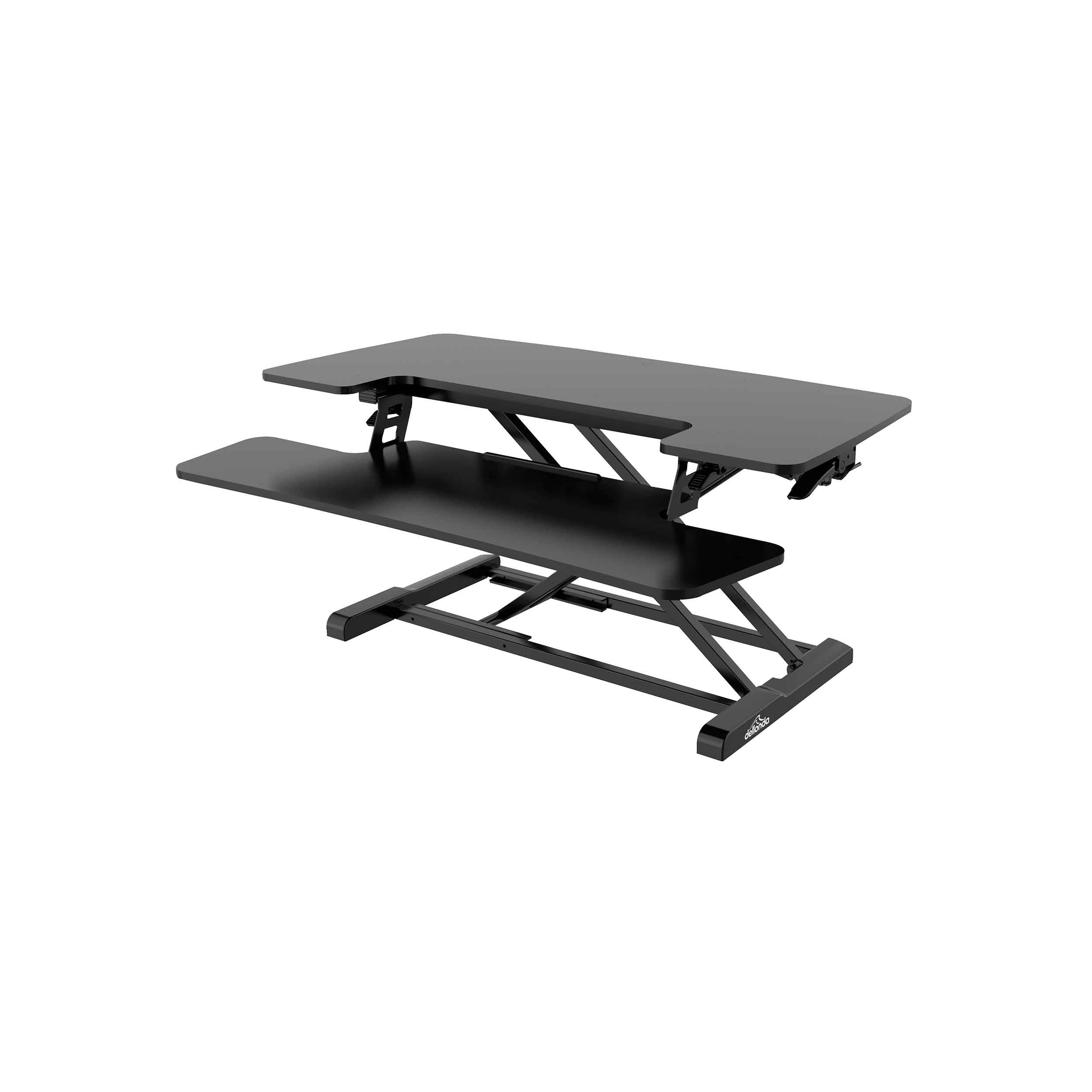 89cm Height Adjustable Standing Desk Converter Riser, 50cm Max Height, 15kg Capacity - DH15 - Dellonda