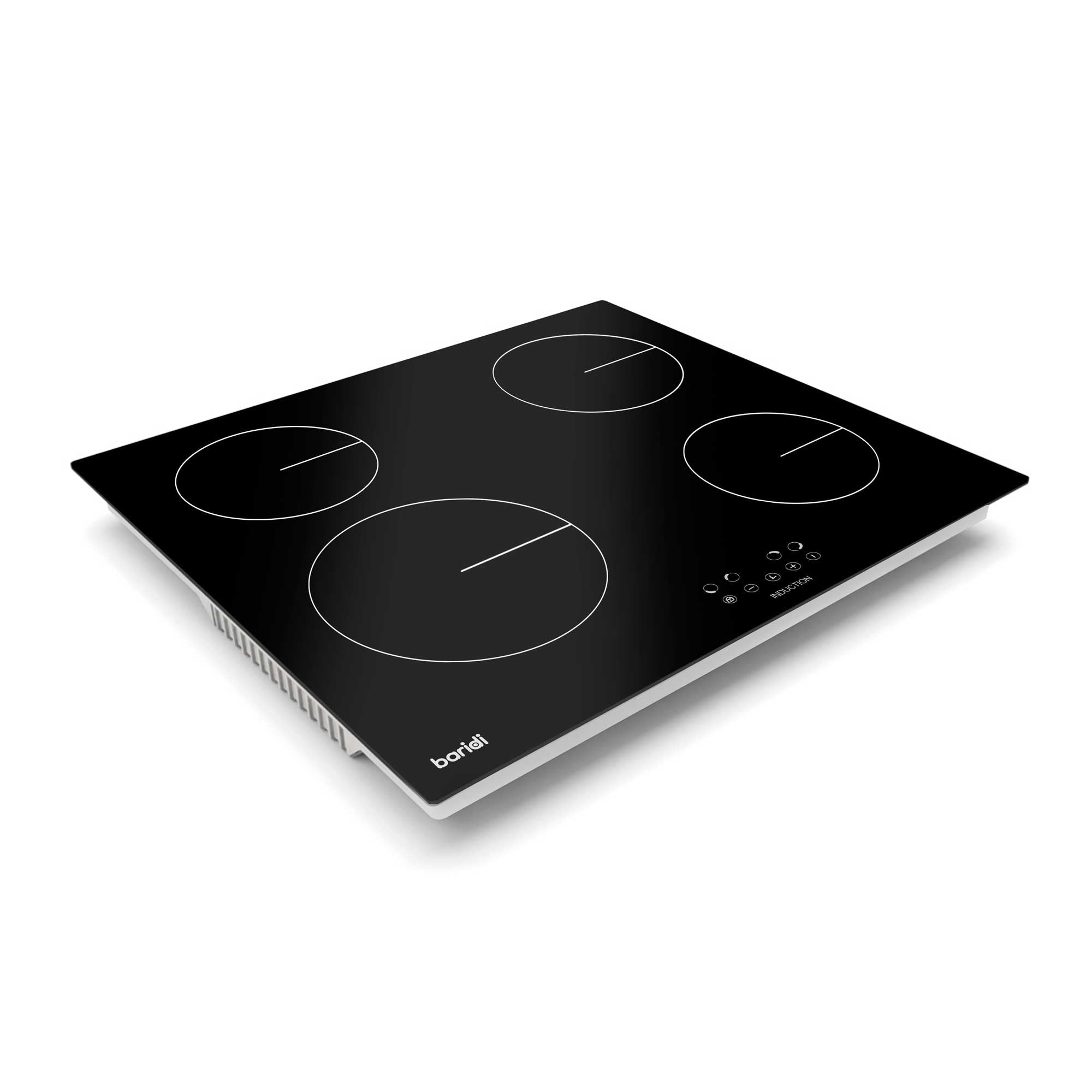 60cm 4 Zone Induction Hob, Boost Function, 9 Power Levels, Touch Control, Timer, 6800W - DH176 - Dellonda