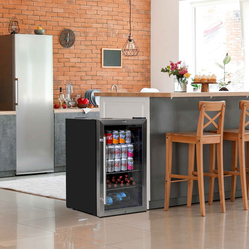 Baridi 85L Under Counter Drinks, Beer & Wine Cooler Fridge with Light ...