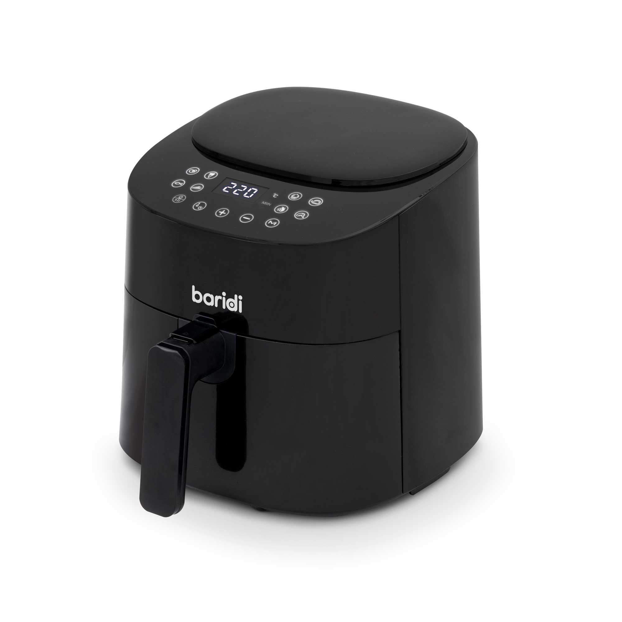 Baridi 3.5L Low Fat Air Fryer with Digital Rapid Air Oil Free Circulation, 1300W, 8 Presets - DH60