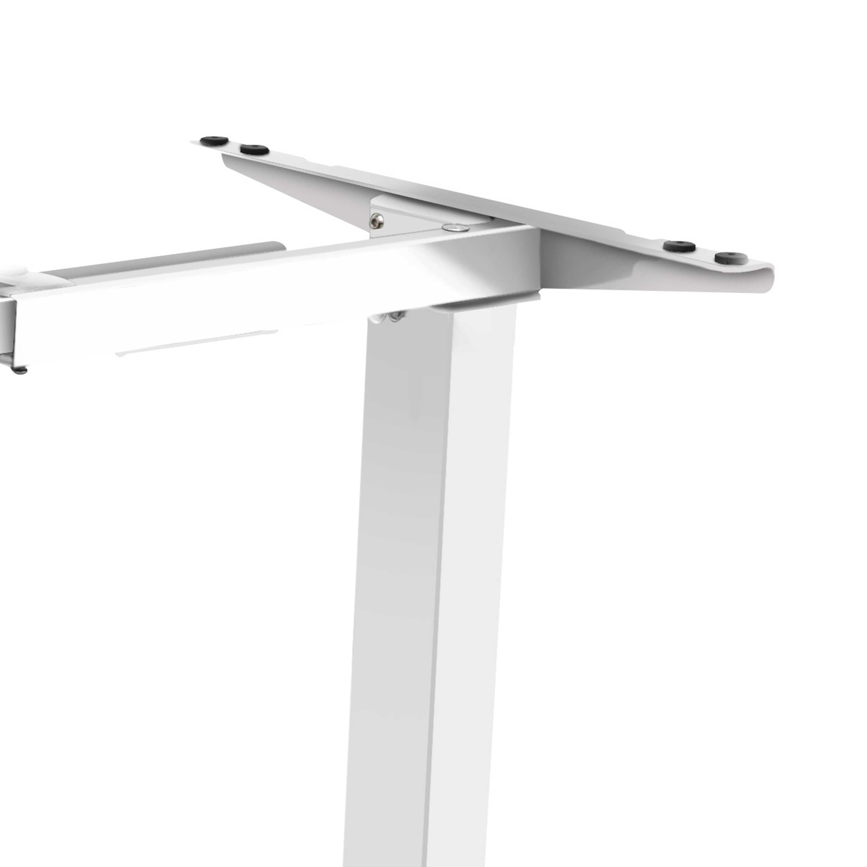 Single Motor Ultra-Quiet Adjustable-Height Desk Frame 70kg Capacity - White