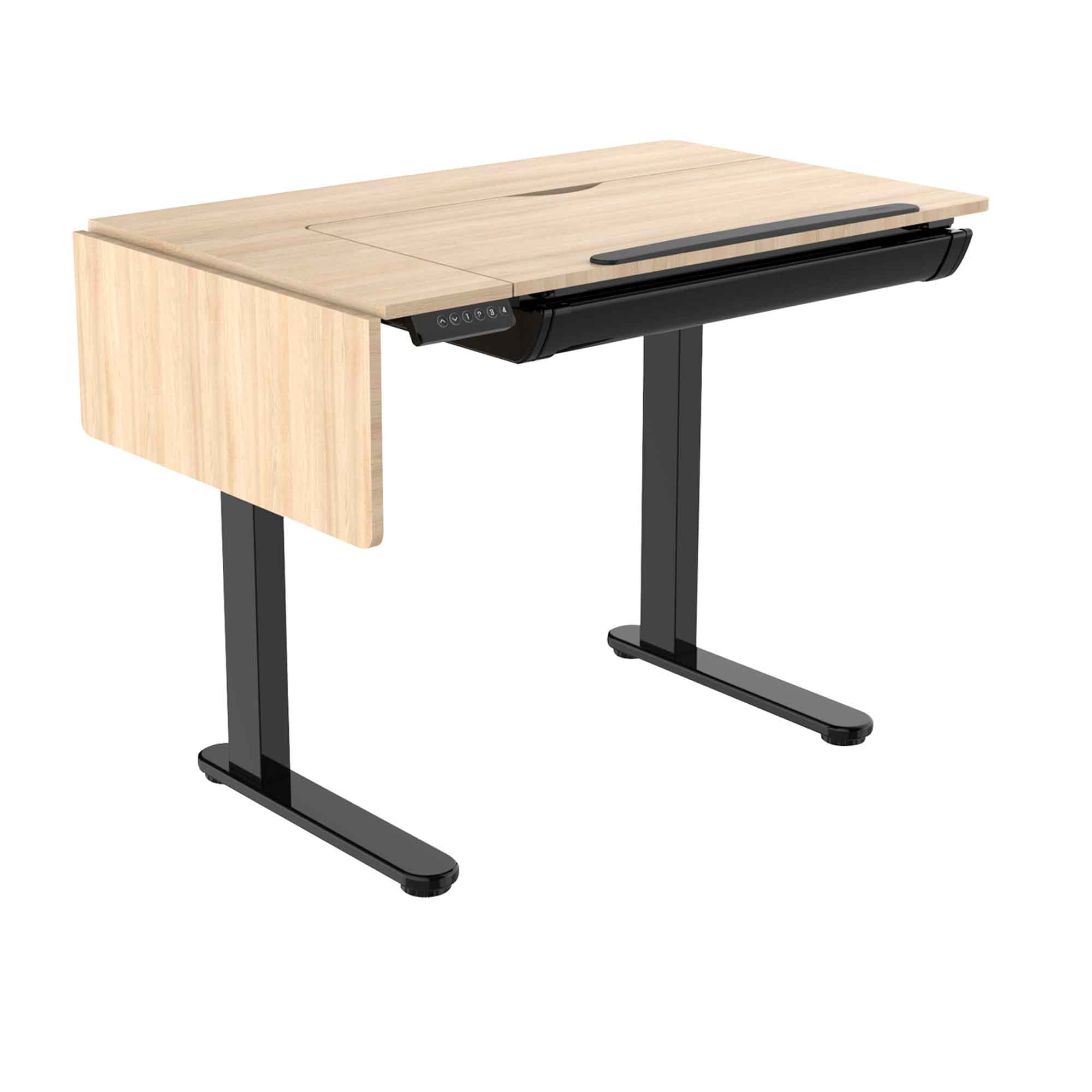 Electric Standing Drafting Desk, Drawing Sit/Stand Table with 0°-40° Tilt & Drawer - DH71 - Dellonda