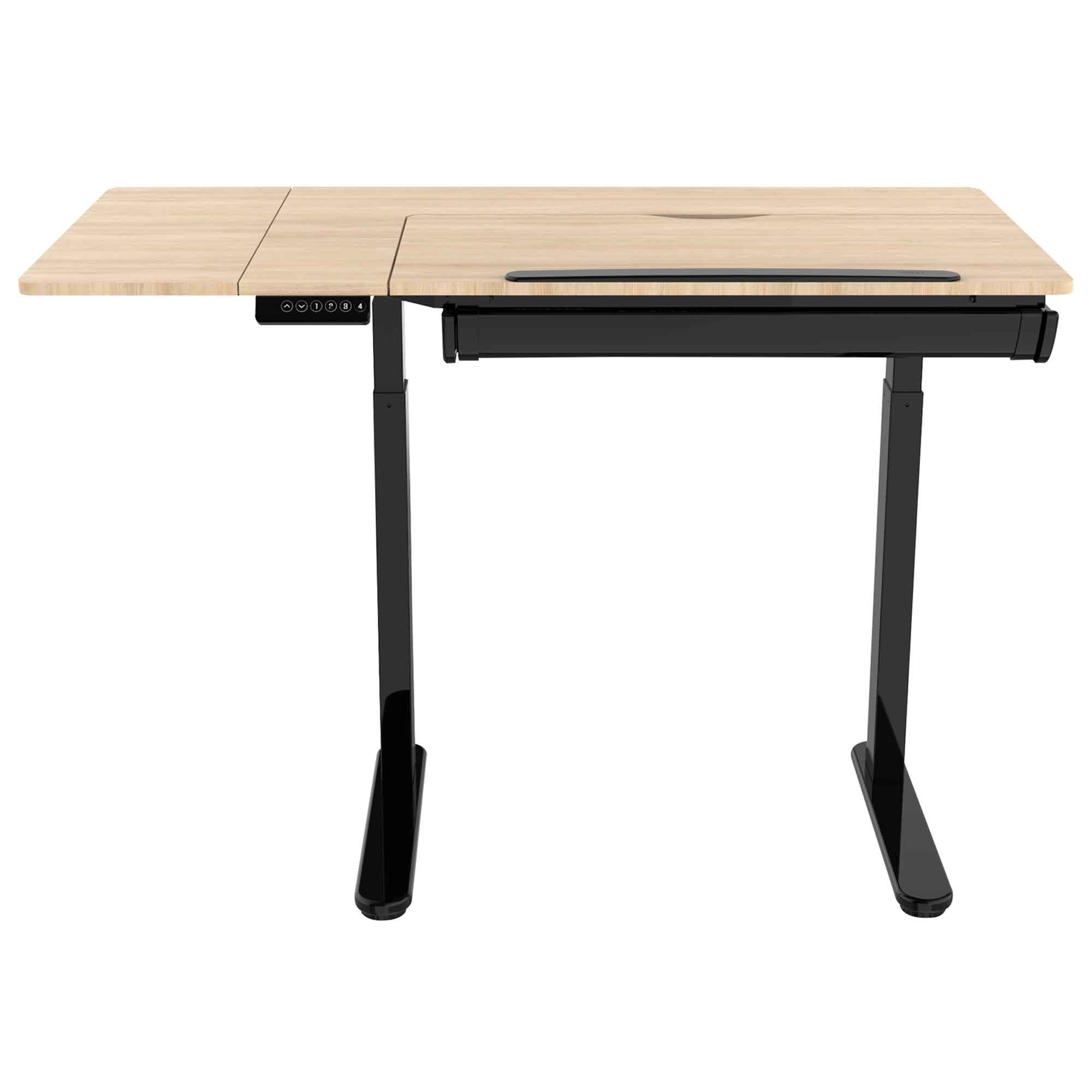 Electric Standing Drafting Desk, Drawing Sit/Stand Table with 0°-40° Tilt & Drawer - DH71 - Dellonda