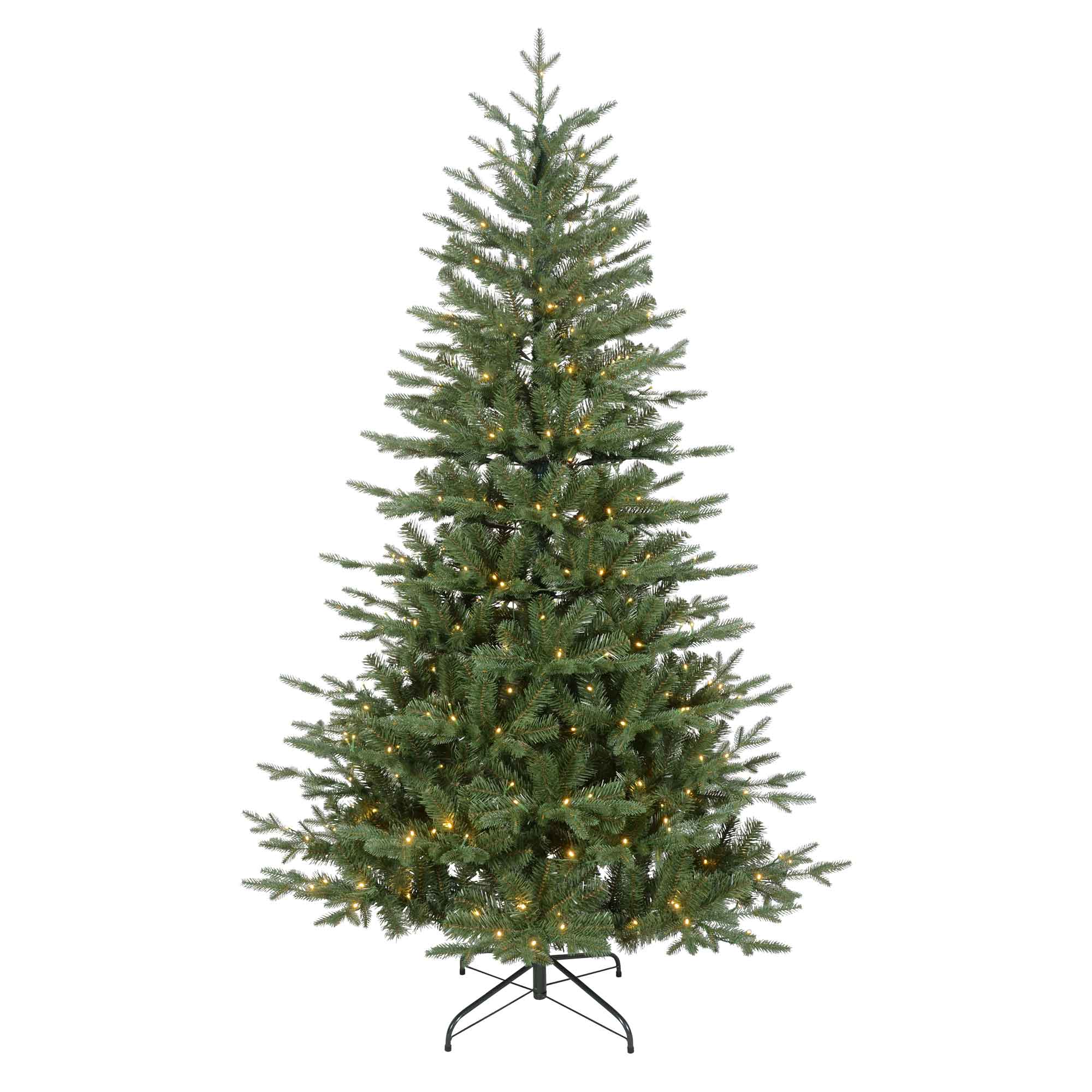 Pre-Lit 5ft Hinged Christmas Tree with Warm White LED Lights & PE/PVC Tips - DH80 - Dellonda