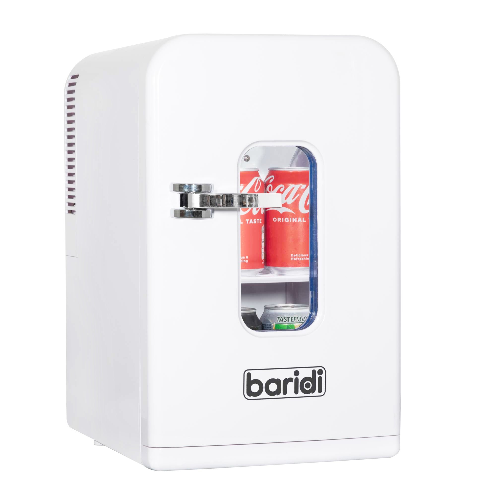 Baridi 15L Mini Fridge Cooler & Warmer, 12V/230V, Perfect for Cars, Bedrooms, Camping, White - DH94 - Dellonda