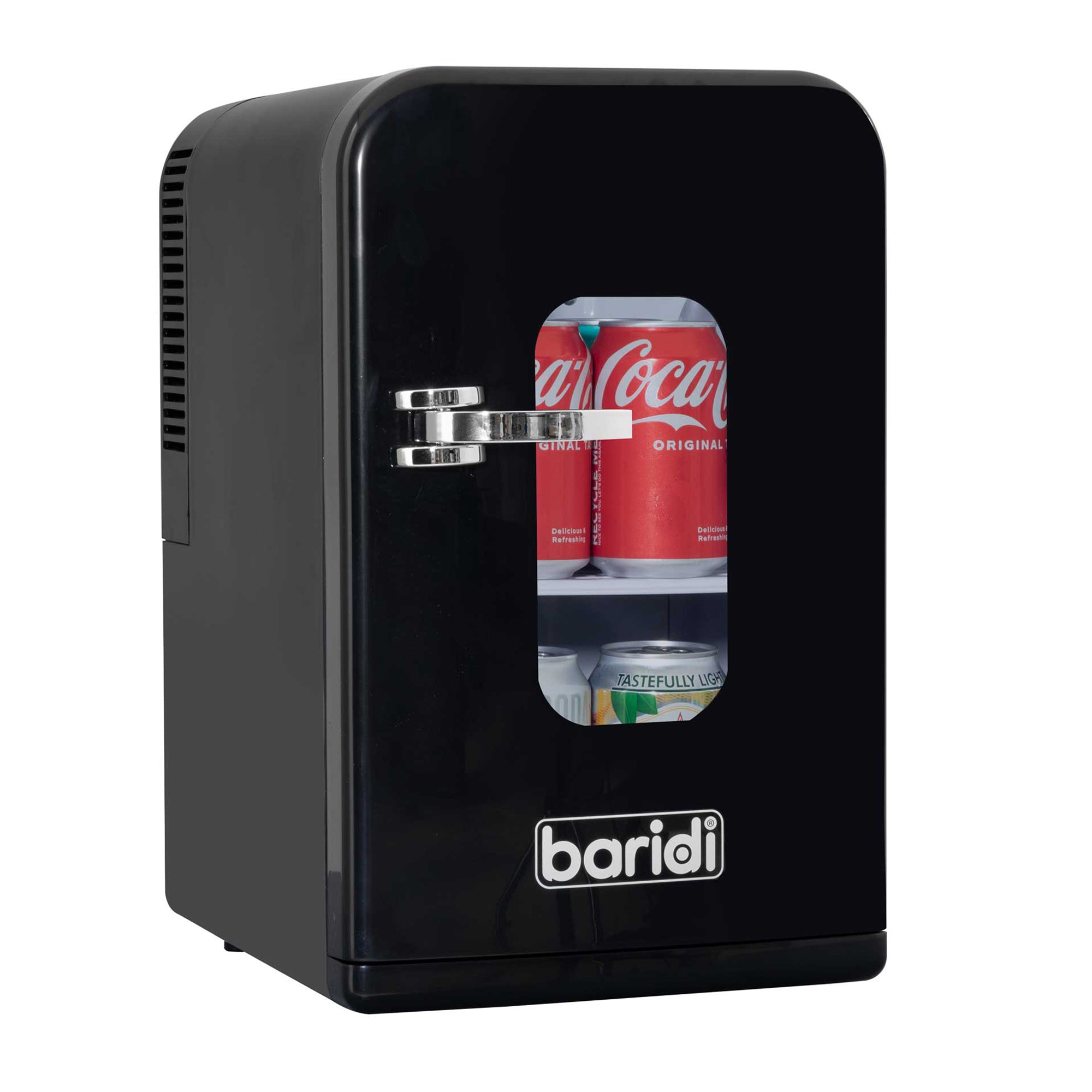 Baridi 15L Mini Fridge Cooler & Warmer, 12V/230V, Perfect for Car, Bedroom, Camping, Black - DH95 - Dellonda