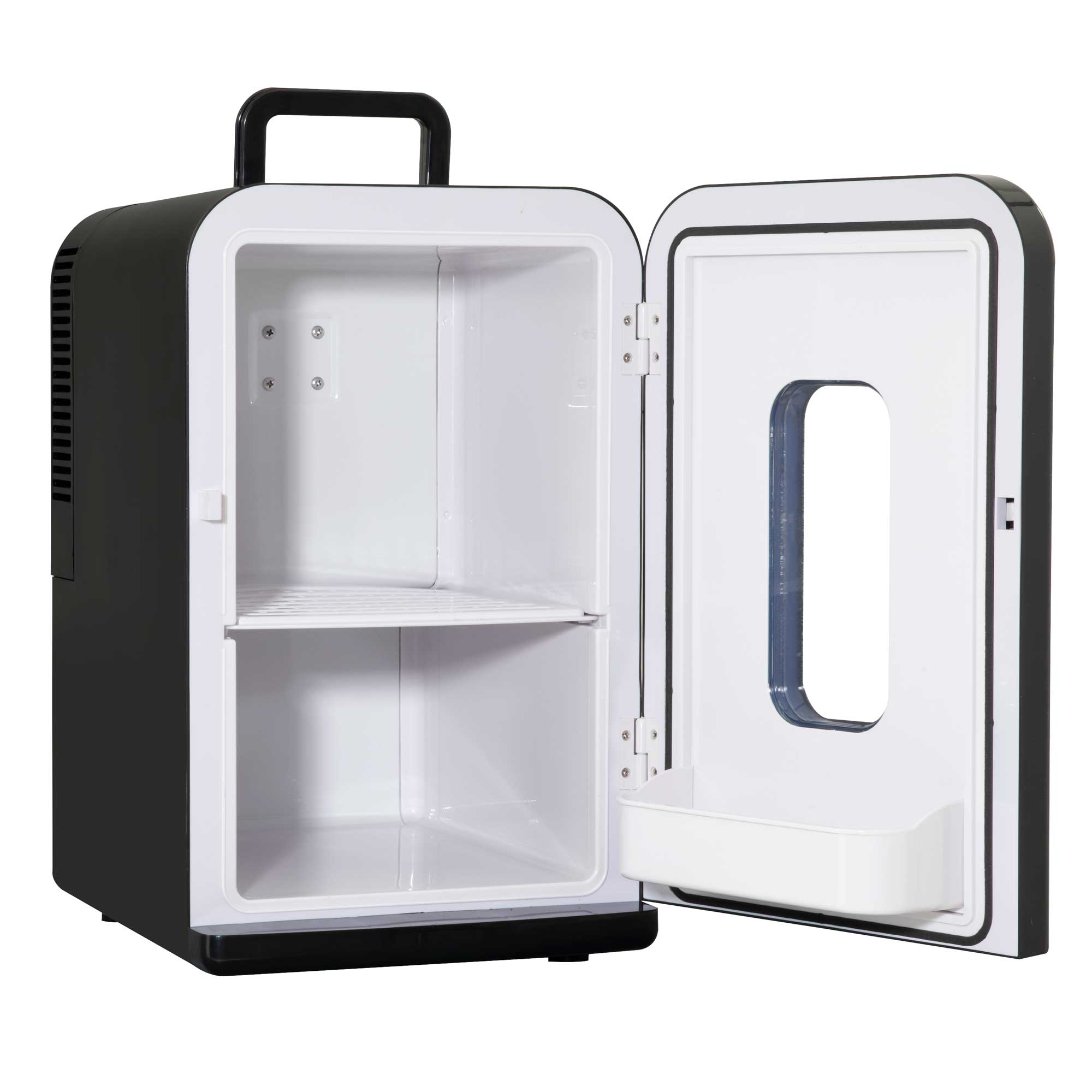 Baridi 15L Mini Fridge Cooler & Warmer, 12V/230V, Perfect for Car, Bedroom, Camping, Black - DH95 - Dellonda