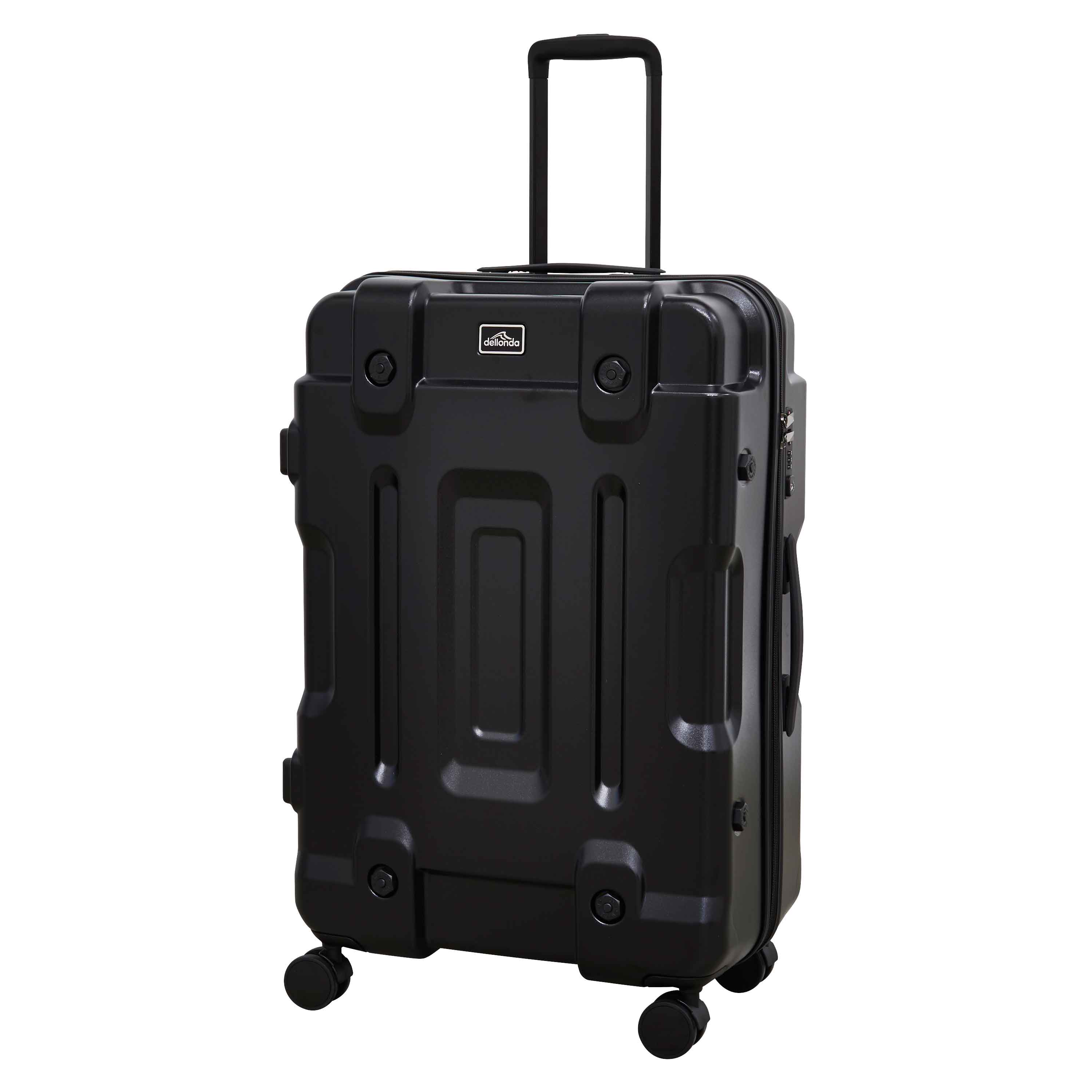 3-Piece Lightweight ABS/PC Luggage Set with TSA Lock  - 20", 24", 28" - Black - DL10 - Dellonda