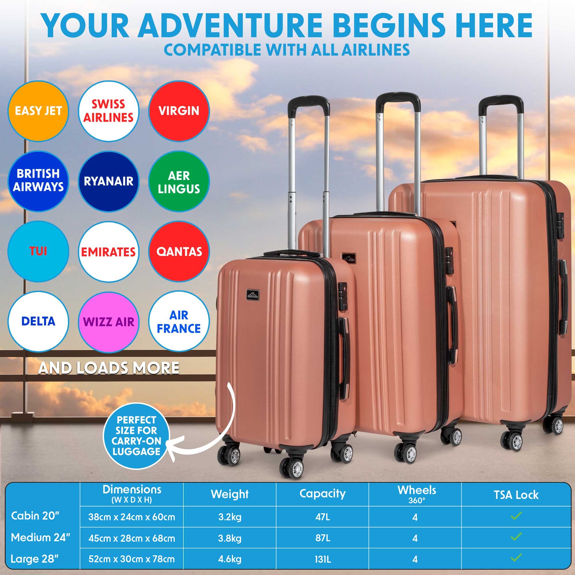 Suitcase set rose gold on sale