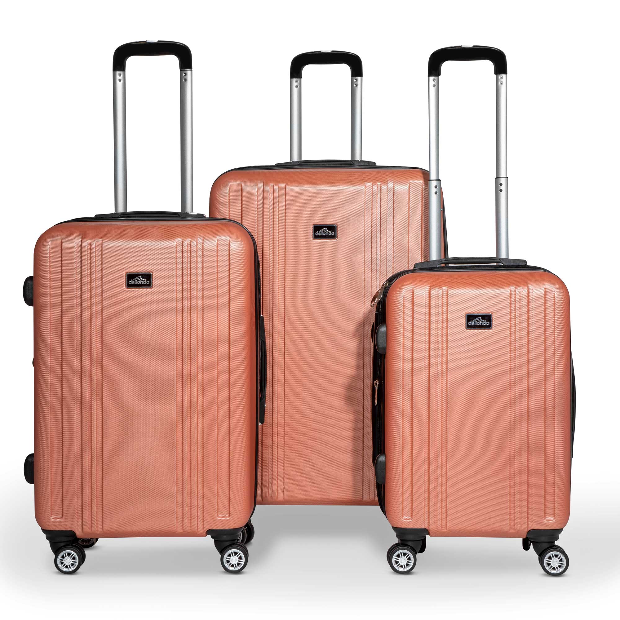 Rose gold hand luggage suitcase deals