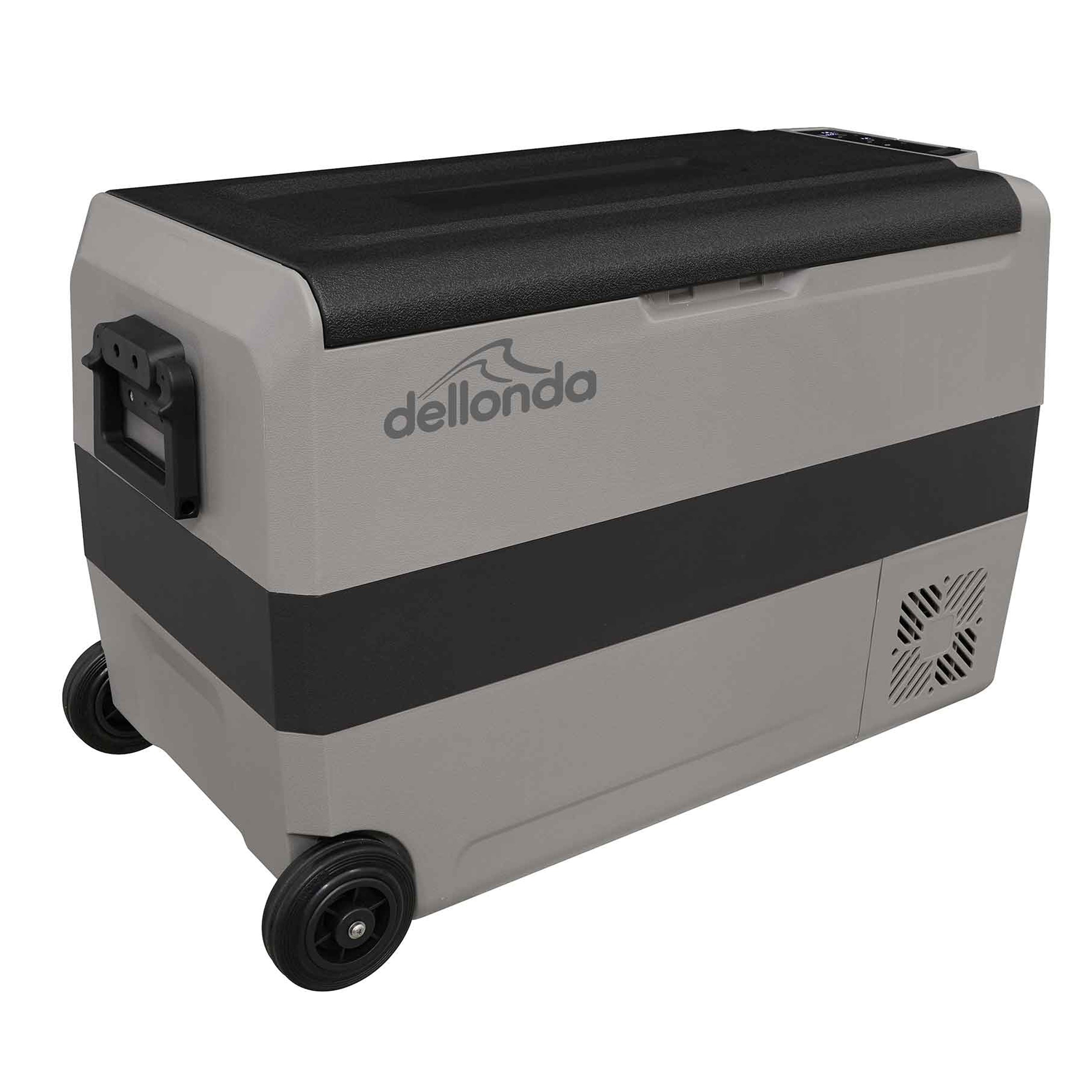 50L Portable Car Fridge, Freezer, 12/24/230V Dual Zone Compressor - DL14 - Dellonda