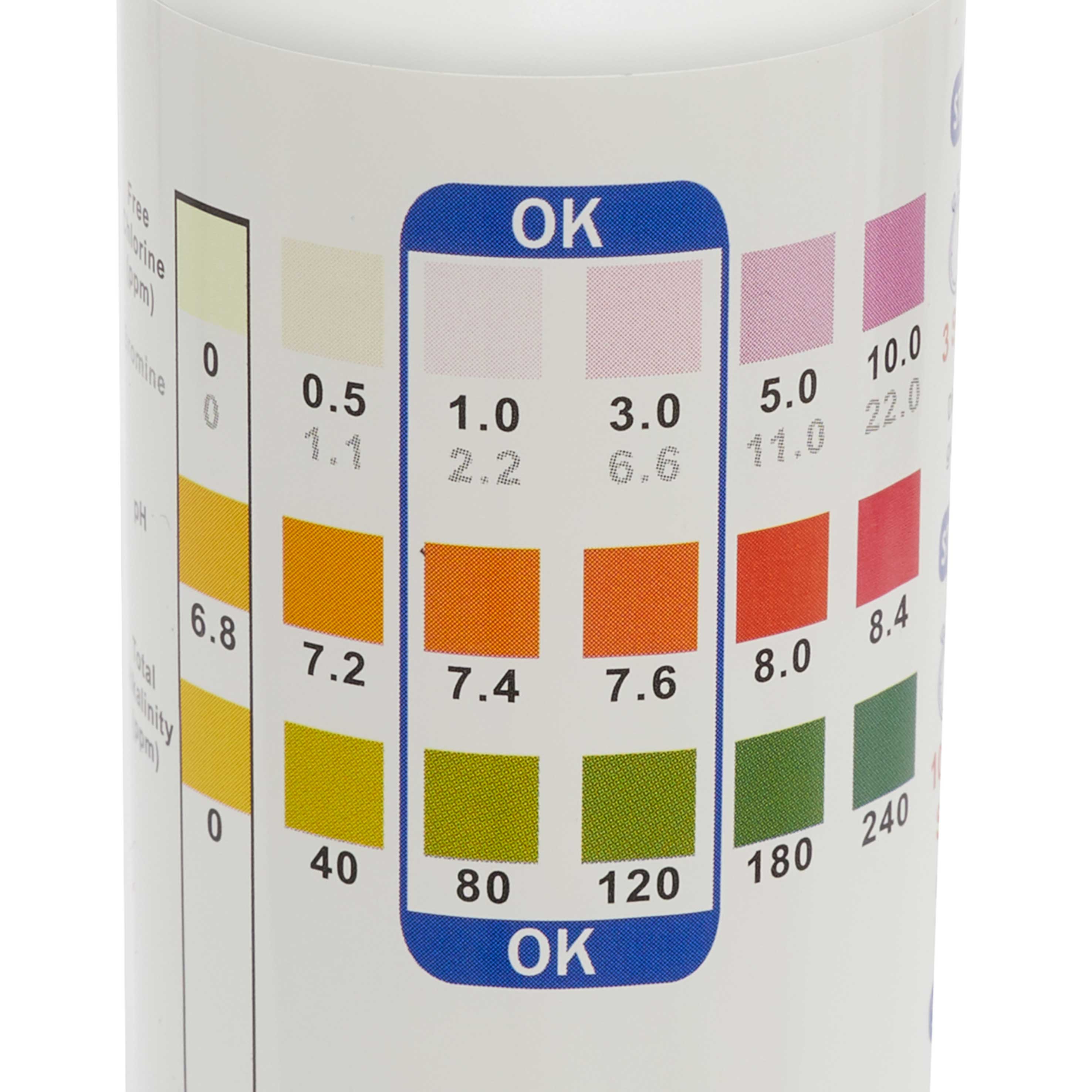 3-in-1 Chlorine, PH & Alkalinity Test Strips, Pack of 6 - DL108