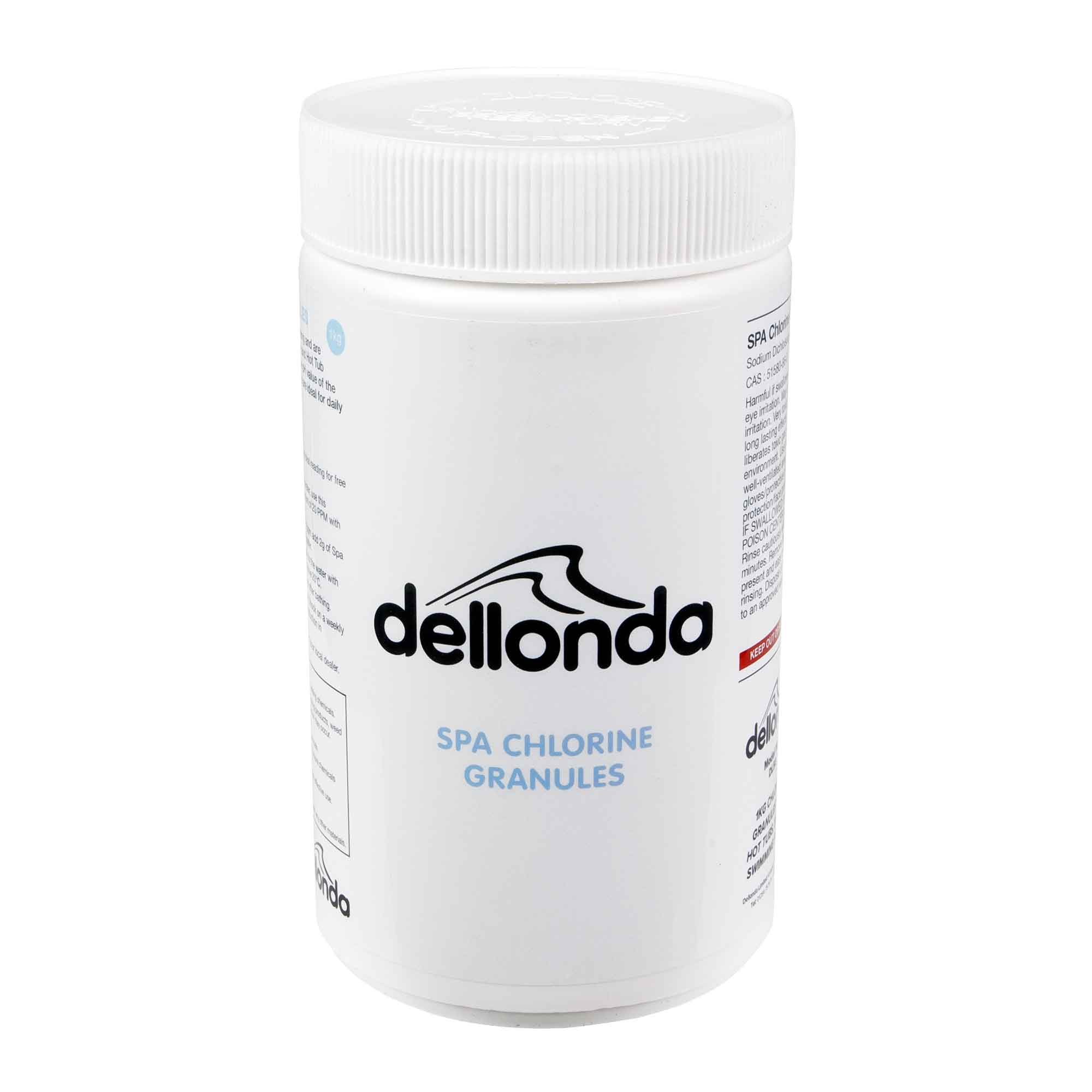 1kg Chlorine Granules for Hot Tubs, Spas & Swimming Pools - DL50 - Dellonda