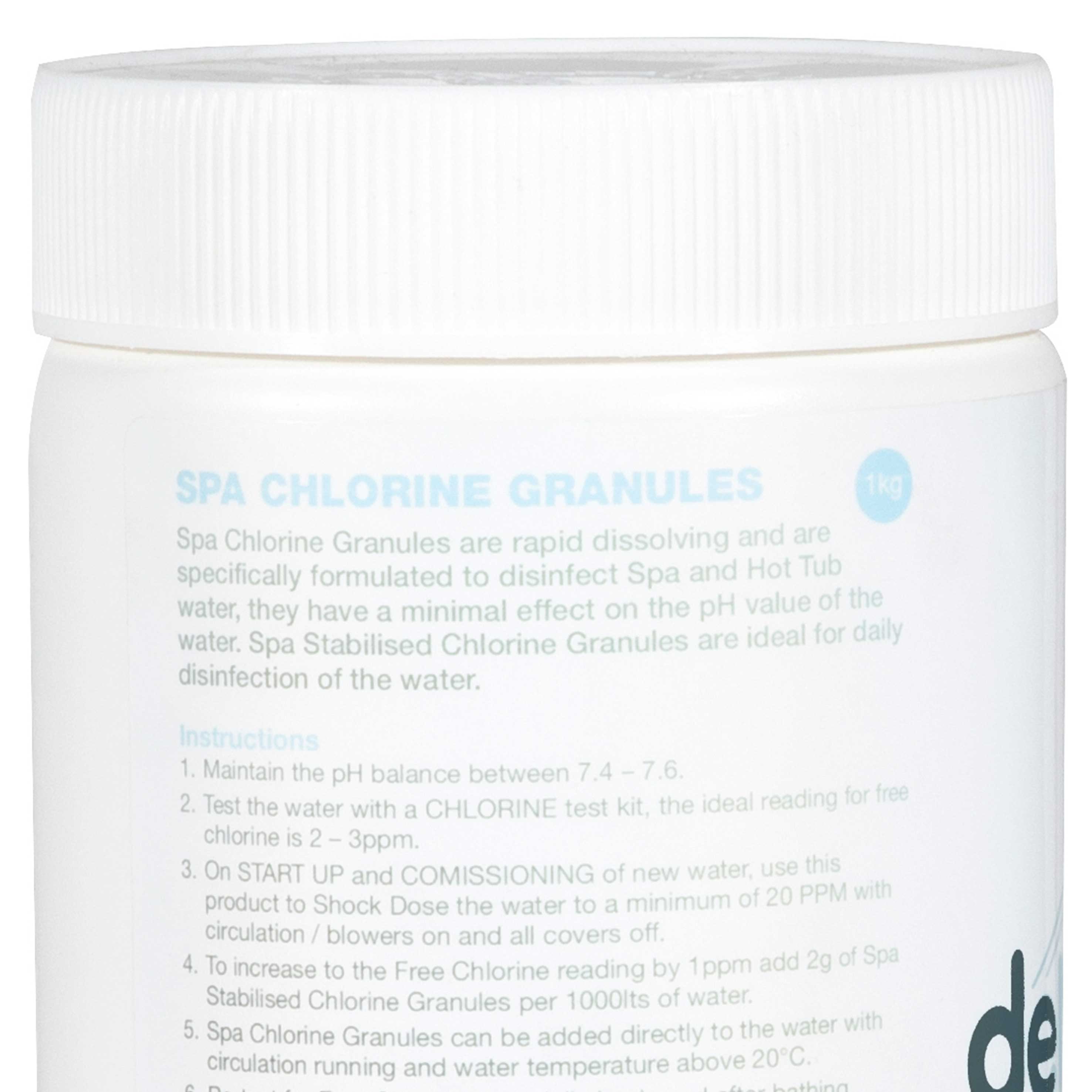 1kg Chlorine Granules for Hot Tubs, Spas & Swimming Pools - DL50