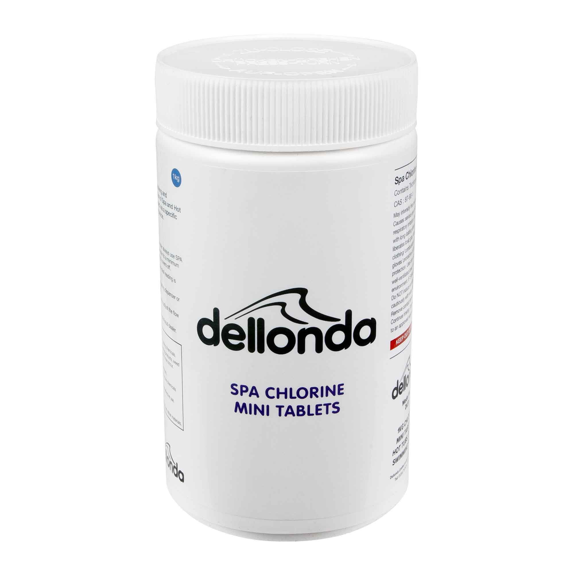 1kg Chlorine Mini Tabs for Hot Tubs, Spas & Swimming Pools - DL51 - Dellonda