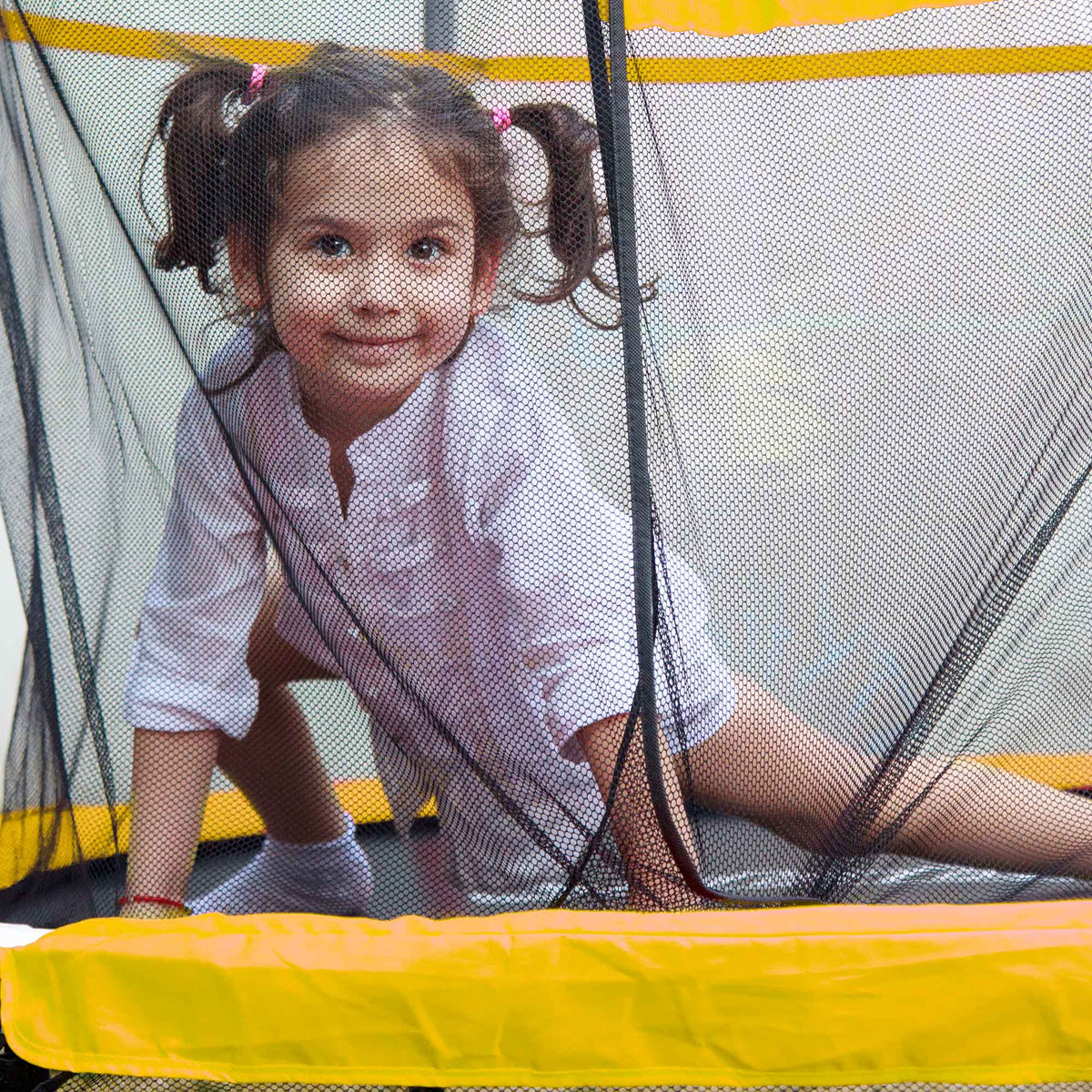 Children's Trampoline for Children, with Jumping Area And Protective Net,  Door with Zipper, 140cm, Maximum Load 100KG