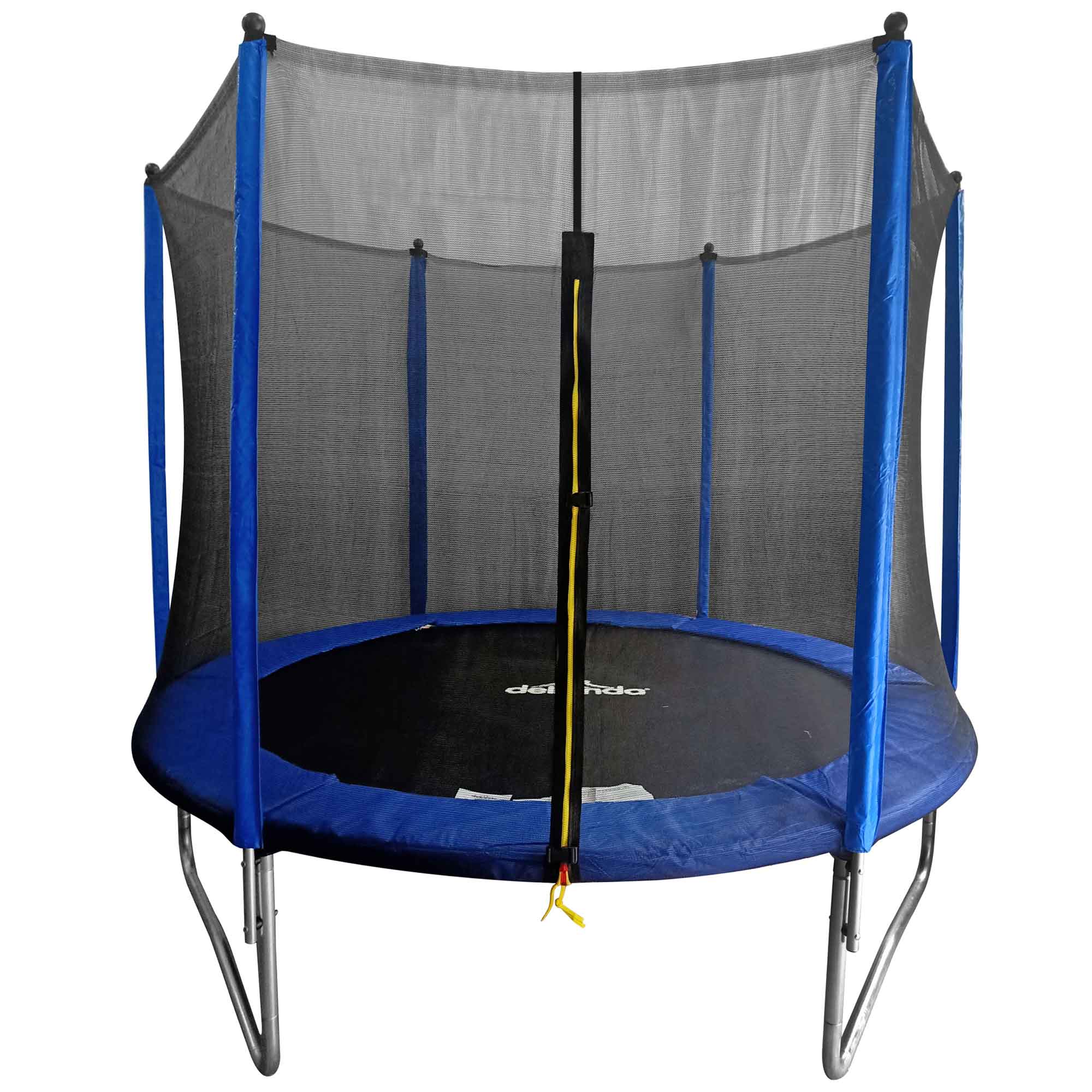 8ft Heavy-Duty Outdoor Trampoline For Kids with Safety Enclosure Net - DL67 - Dellonda